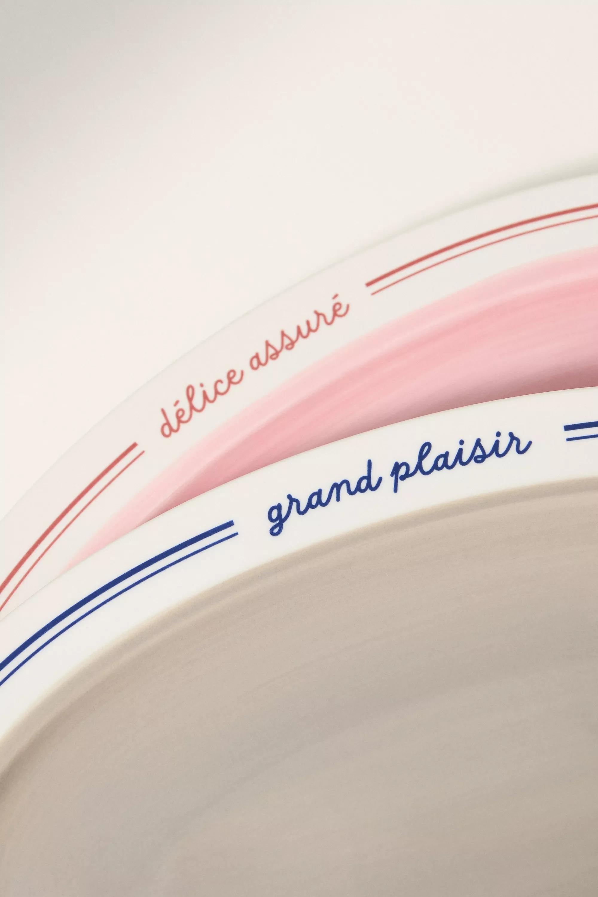 LAVENDER Cafأ© Violette Handpainted Stoneware Large Serving Platter, A501_0053, large image number 2