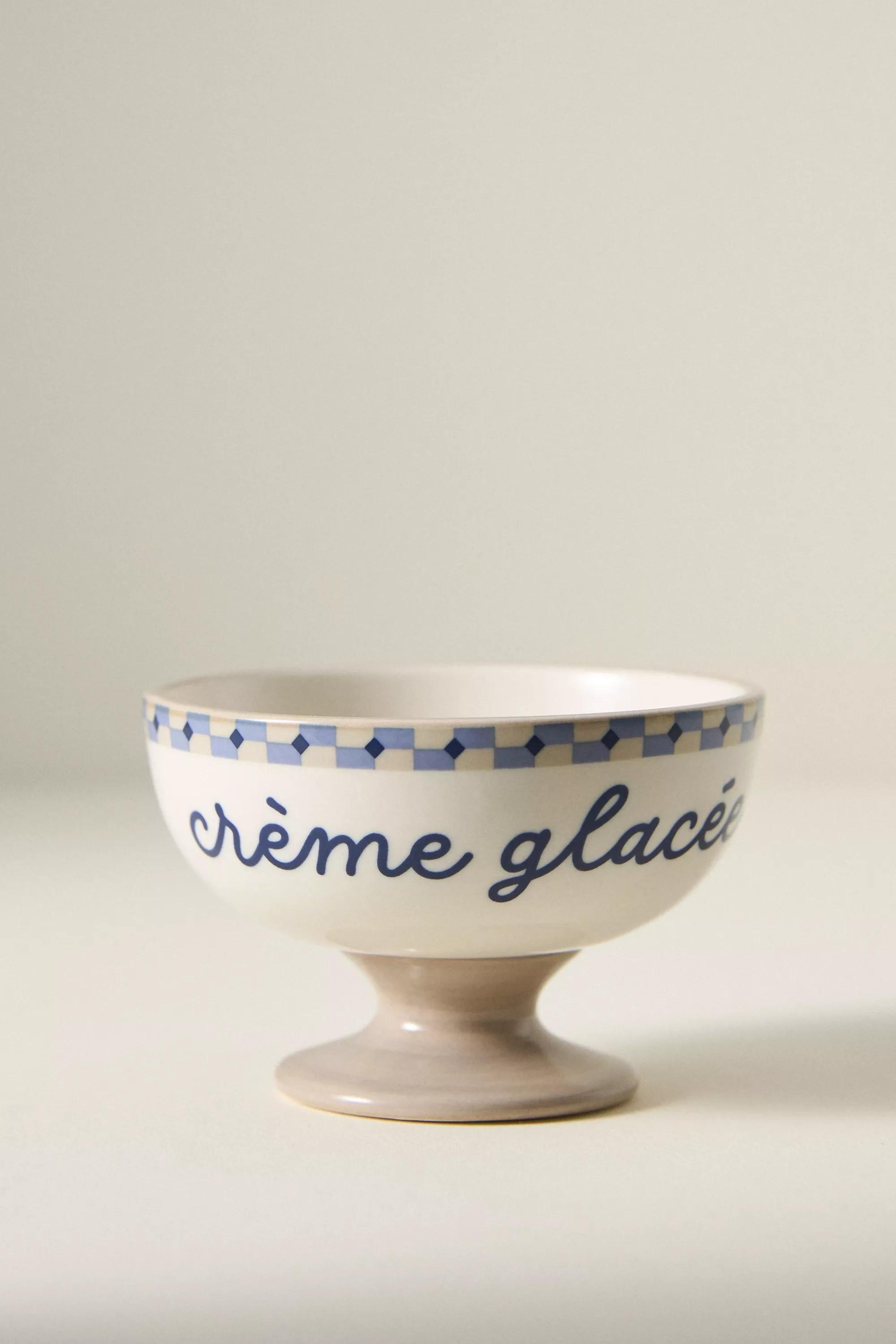 TAUPE Cafأ© Violette Handpainted Stoneware Ice Cream Bowl, A501_0023, large image number 1