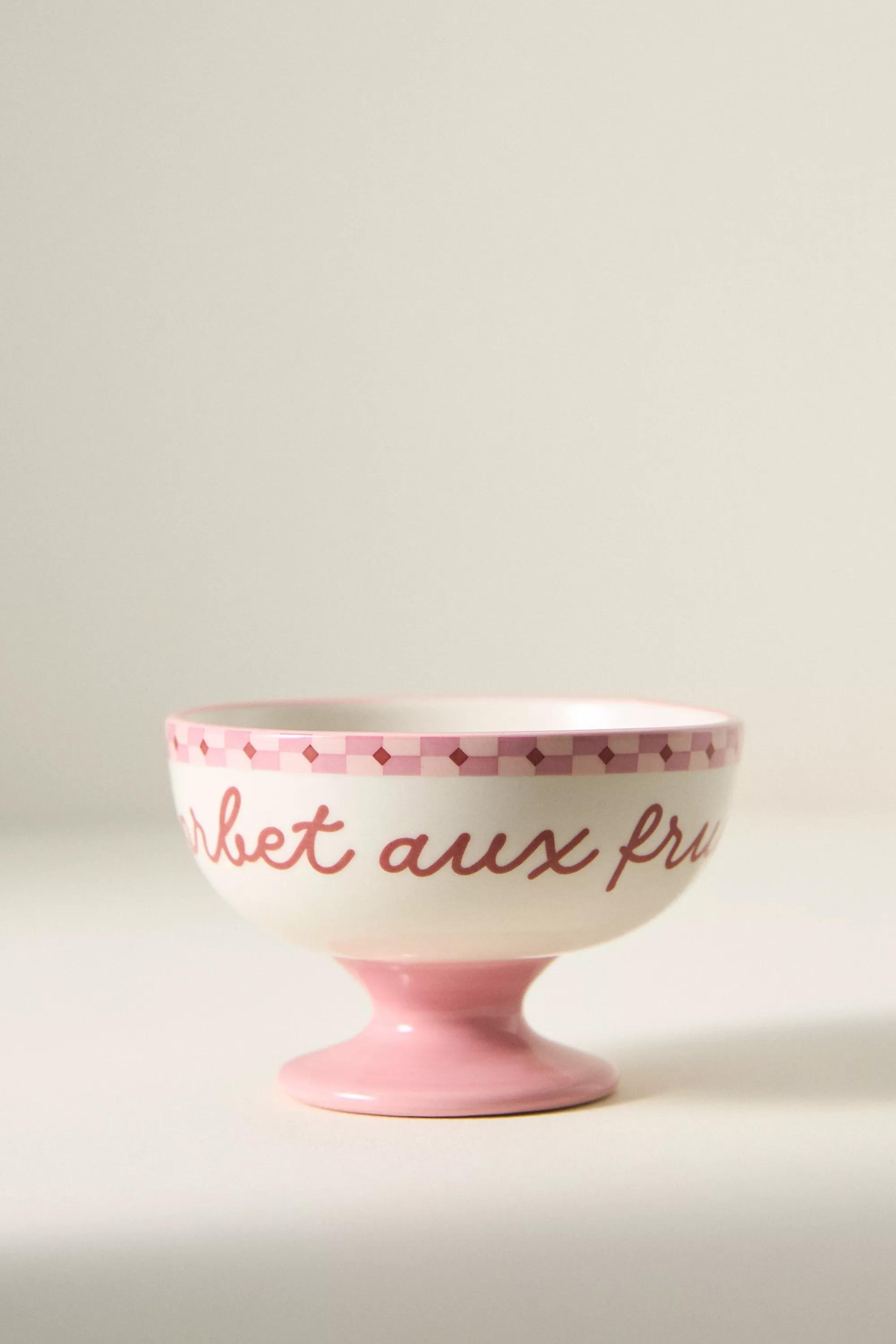 LAVENDER Cafأ© Violette Handpainted Stoneware Ice Cream Bowl, A501_0053, large image number 1