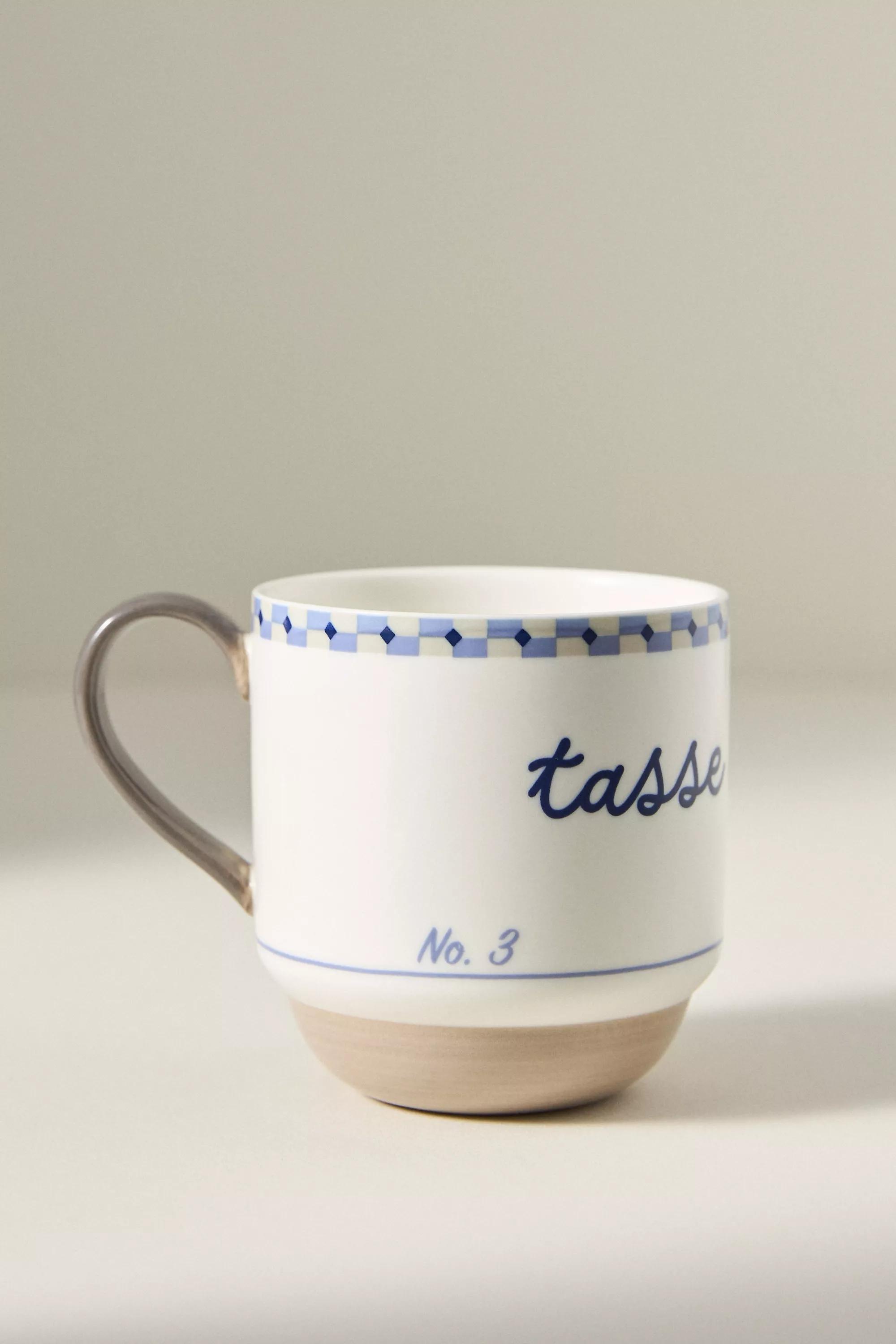 TAUPE Cafأ© Violette Handpainted Stoneware Mug, A501_0023, large image number 2
