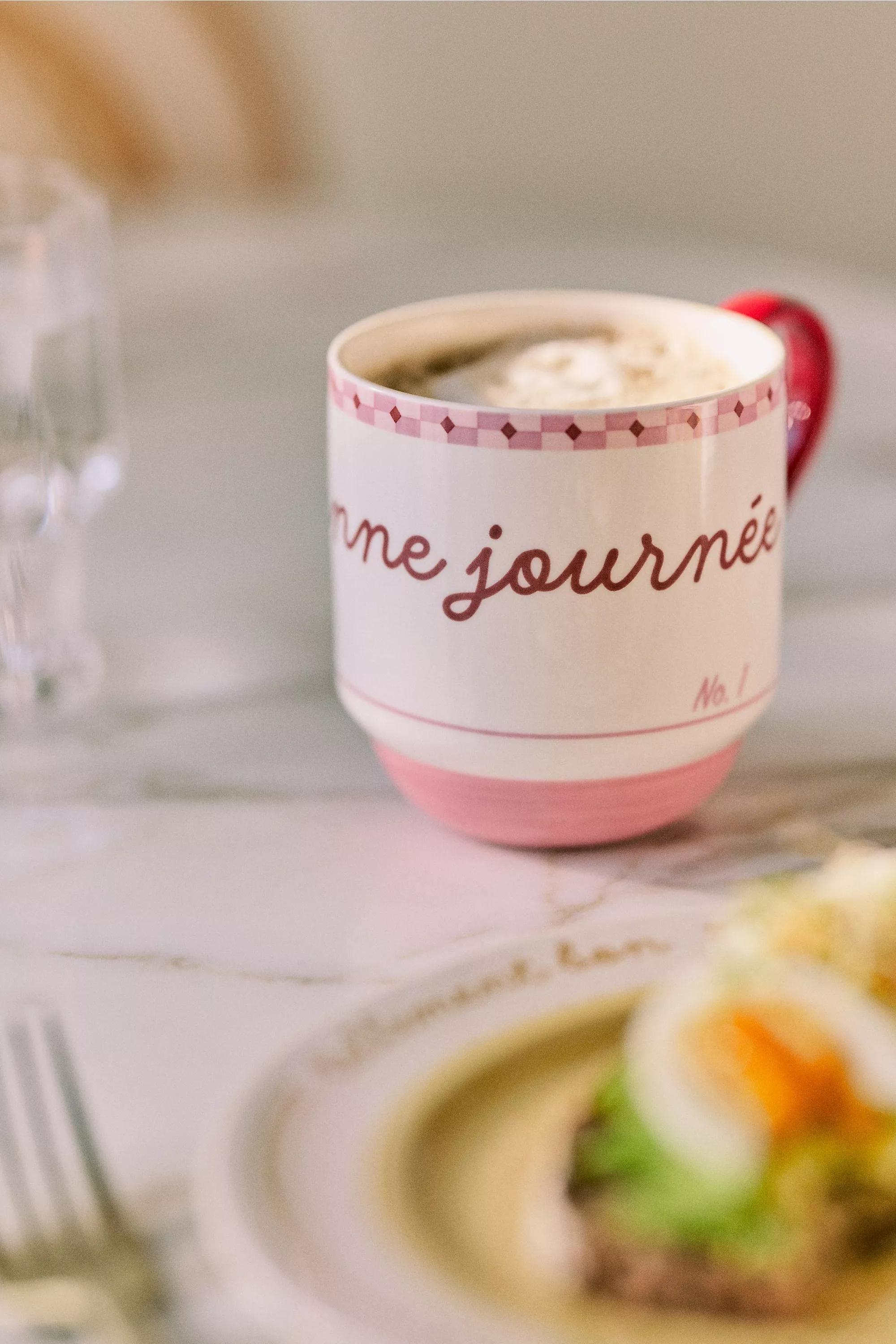 LAVENDER Cafأ© Violette Handpainted Stoneware Mug, A501_0053, large image number 0