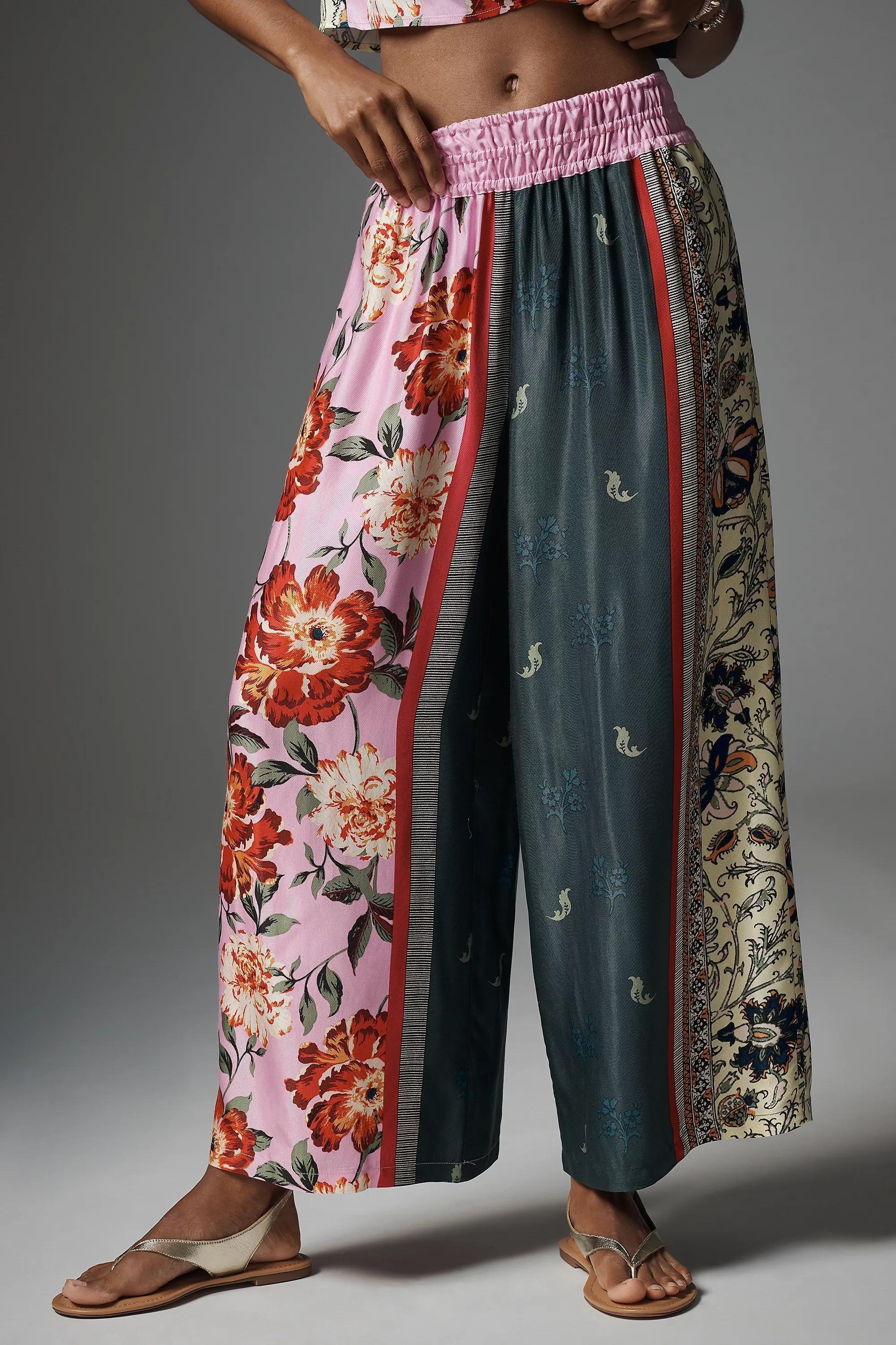 Anthropologie Ethnic Print Casual Trousers, Purple, A501_0059, large image number 5
