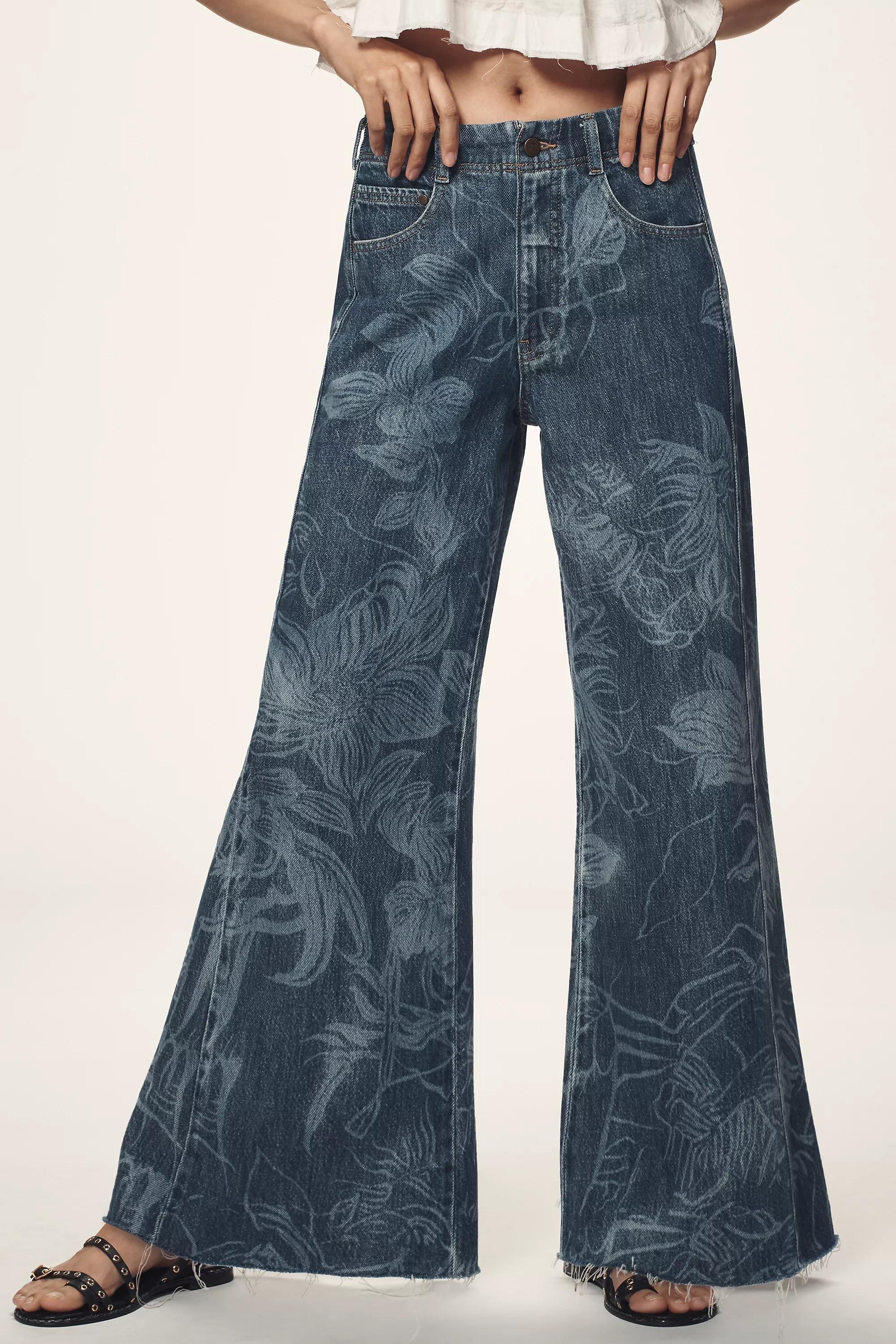 Anthropologie Jeans Floral Dark Wash, A501_0093, large image number 1