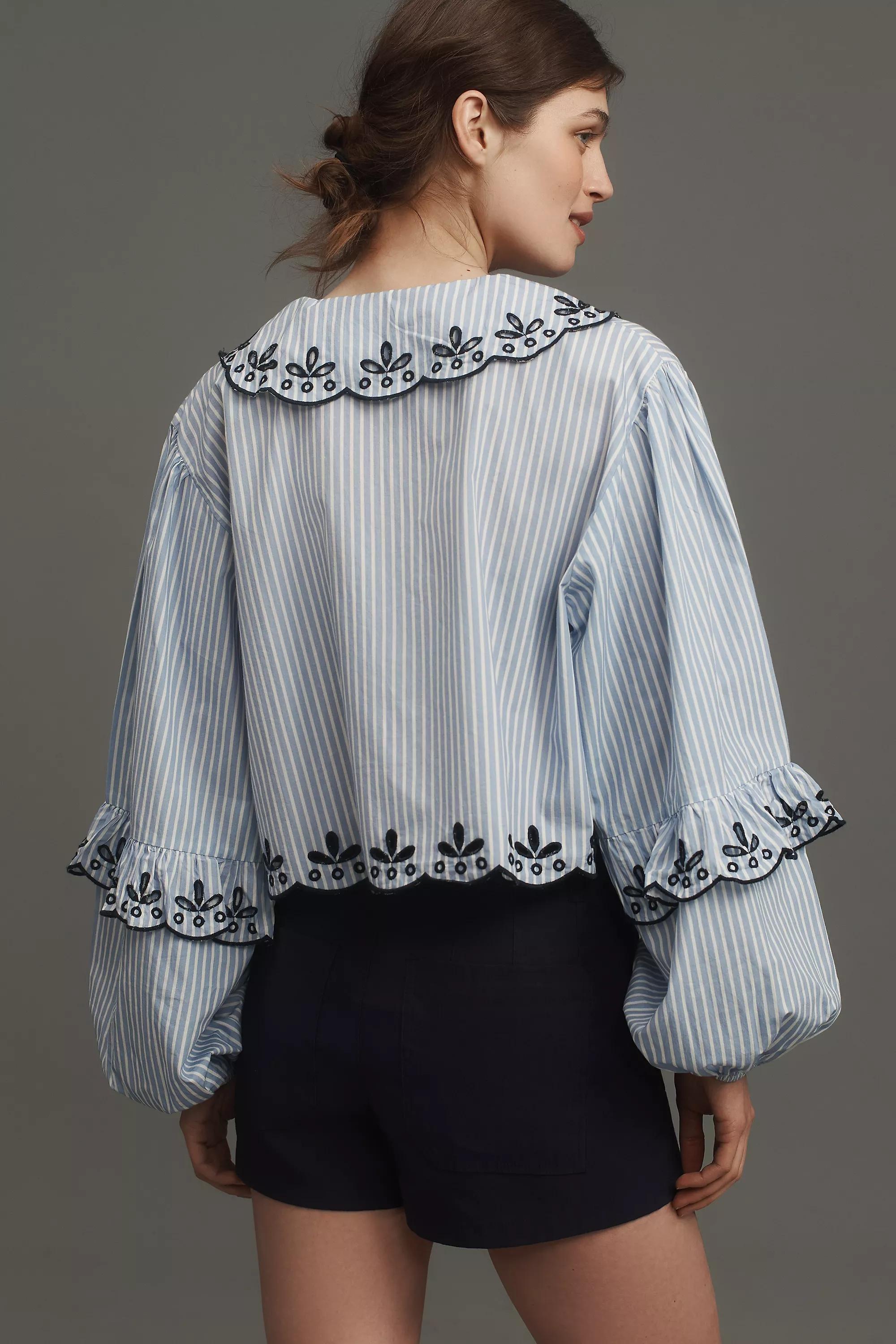 Anthropologie Frills Ruffle Blouse, A501_0049, large image number 1
