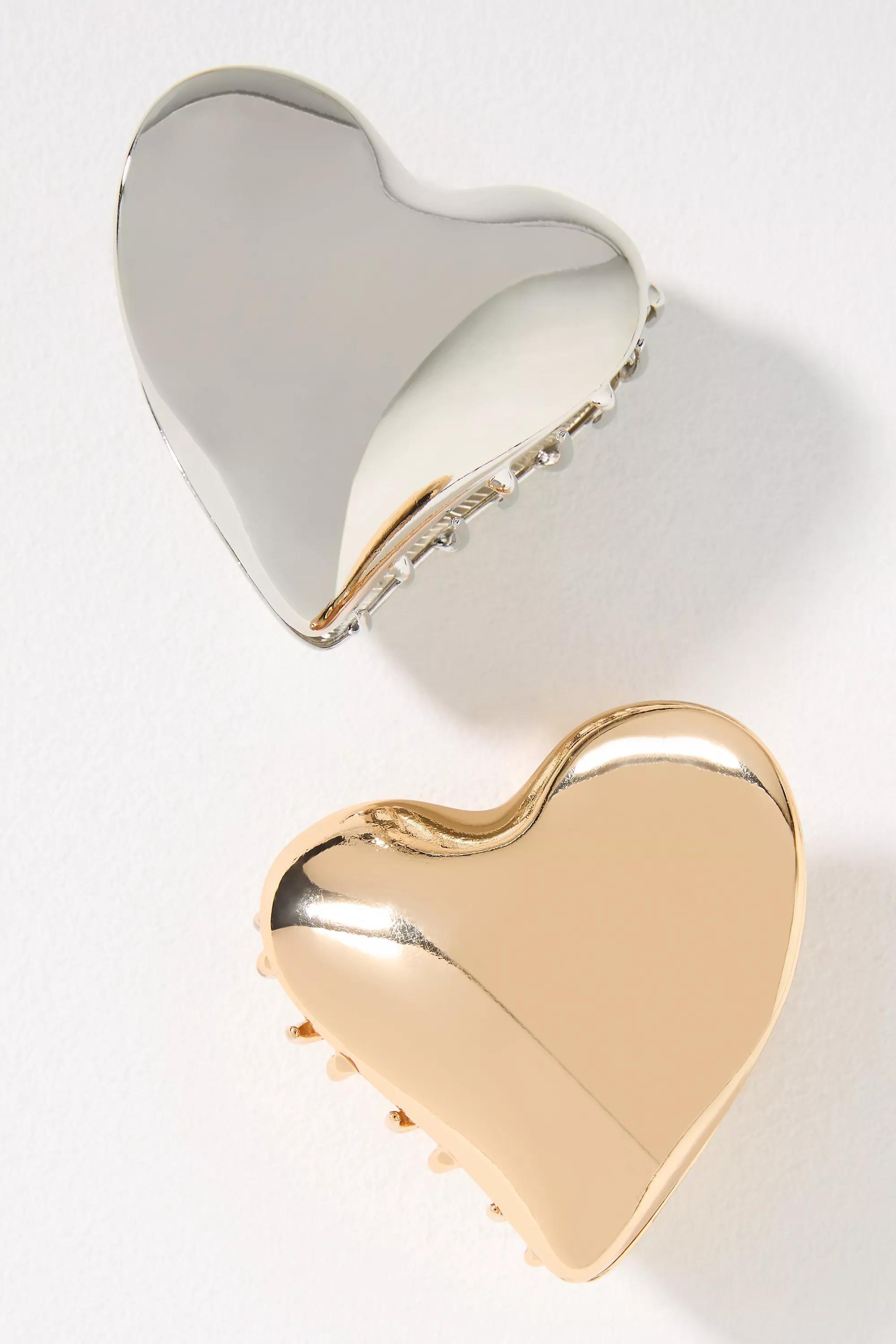 Anthropologie Set Of 2 Hair Claw, Gold, A501_0070, large image number 0