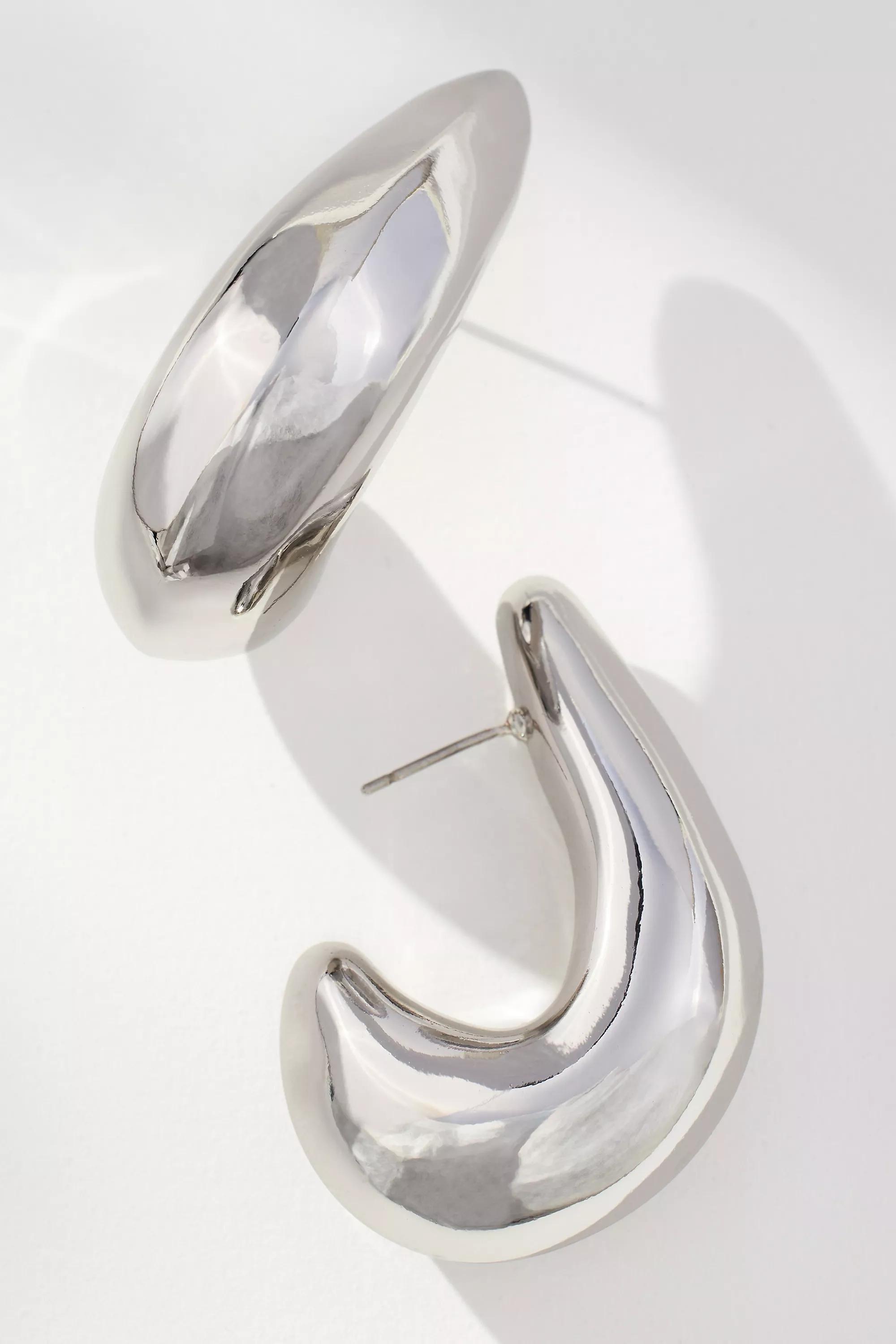 Anthropologie Drop Earrings, Silver, , medium