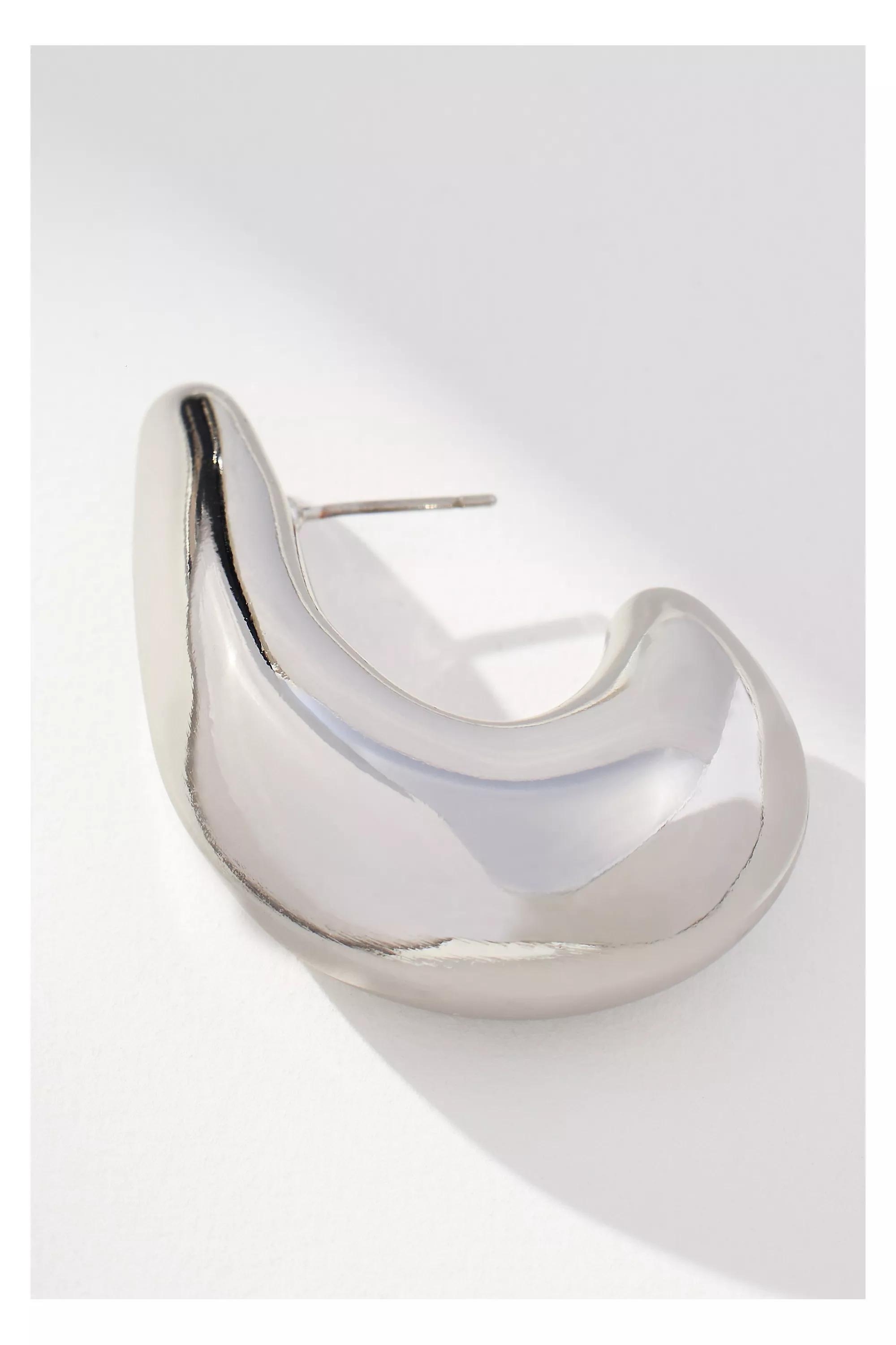 Anthropologie Drop Earrings, Silver, A501_0007, large image number 1
