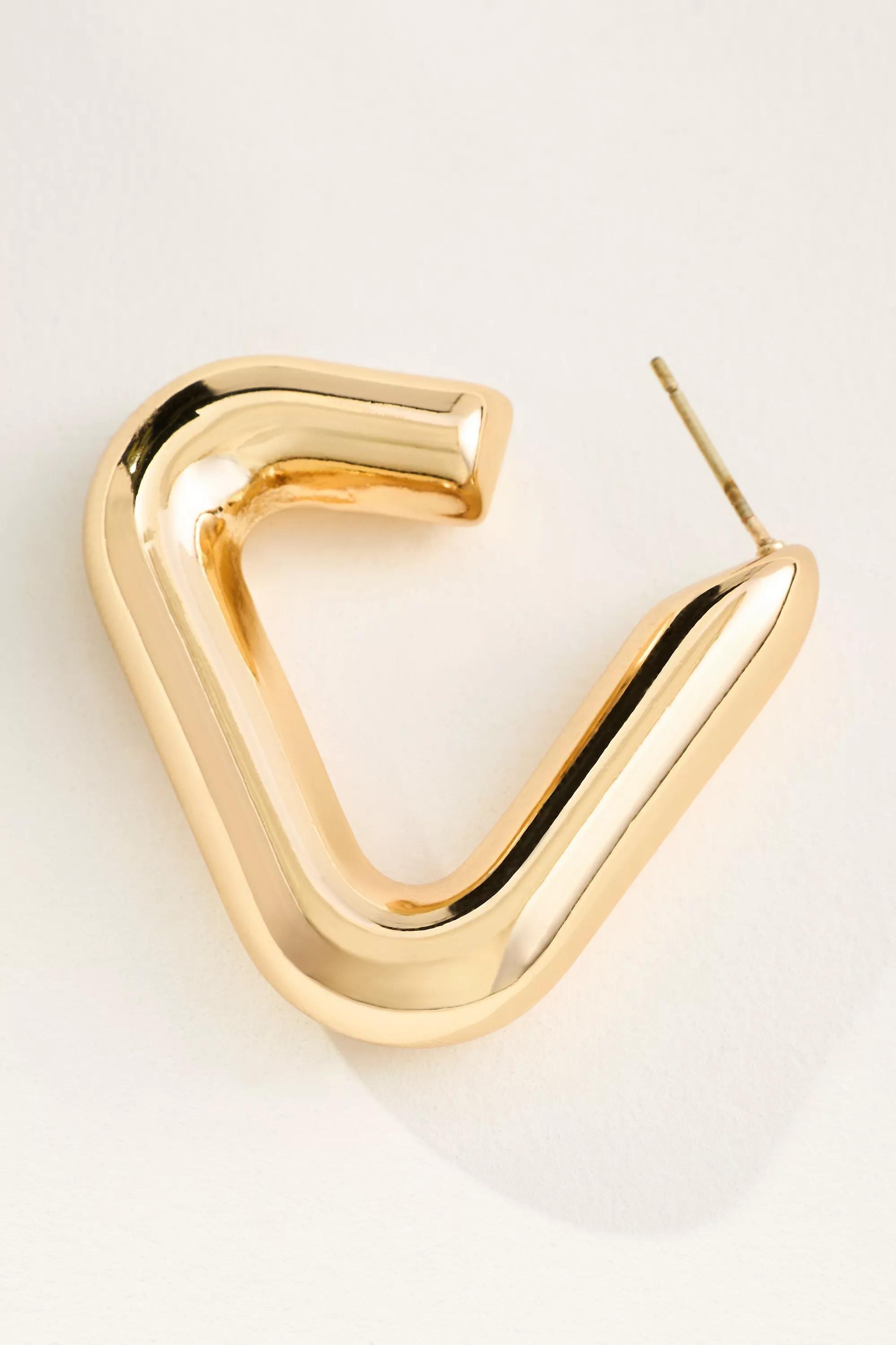 Anthropologie Earrings Hoop, Gold, A501_0070, large image number 1