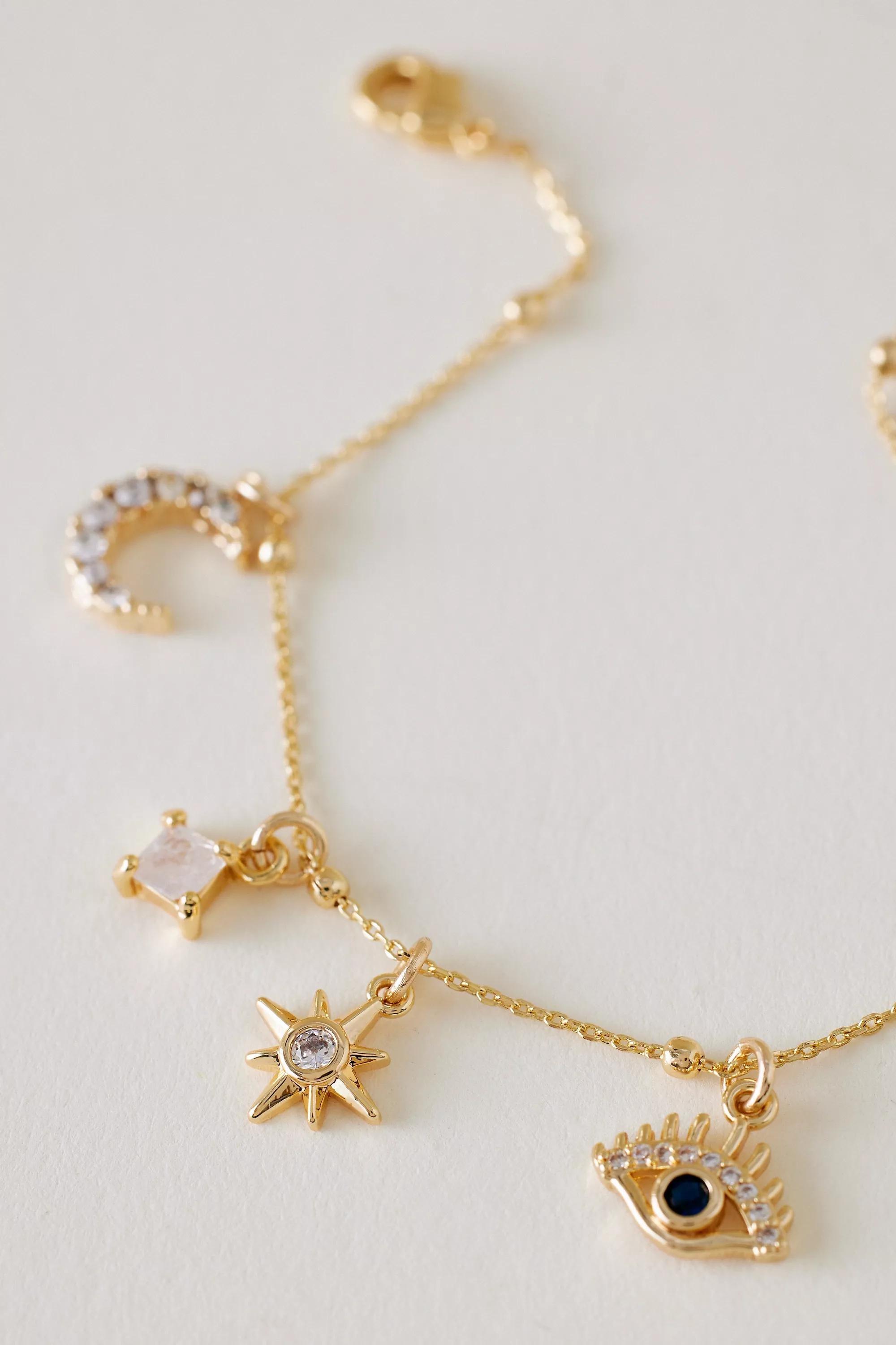 Anthropologie Charm Bracelet, 14K Gold-Plated, A501_0070, large image number 2