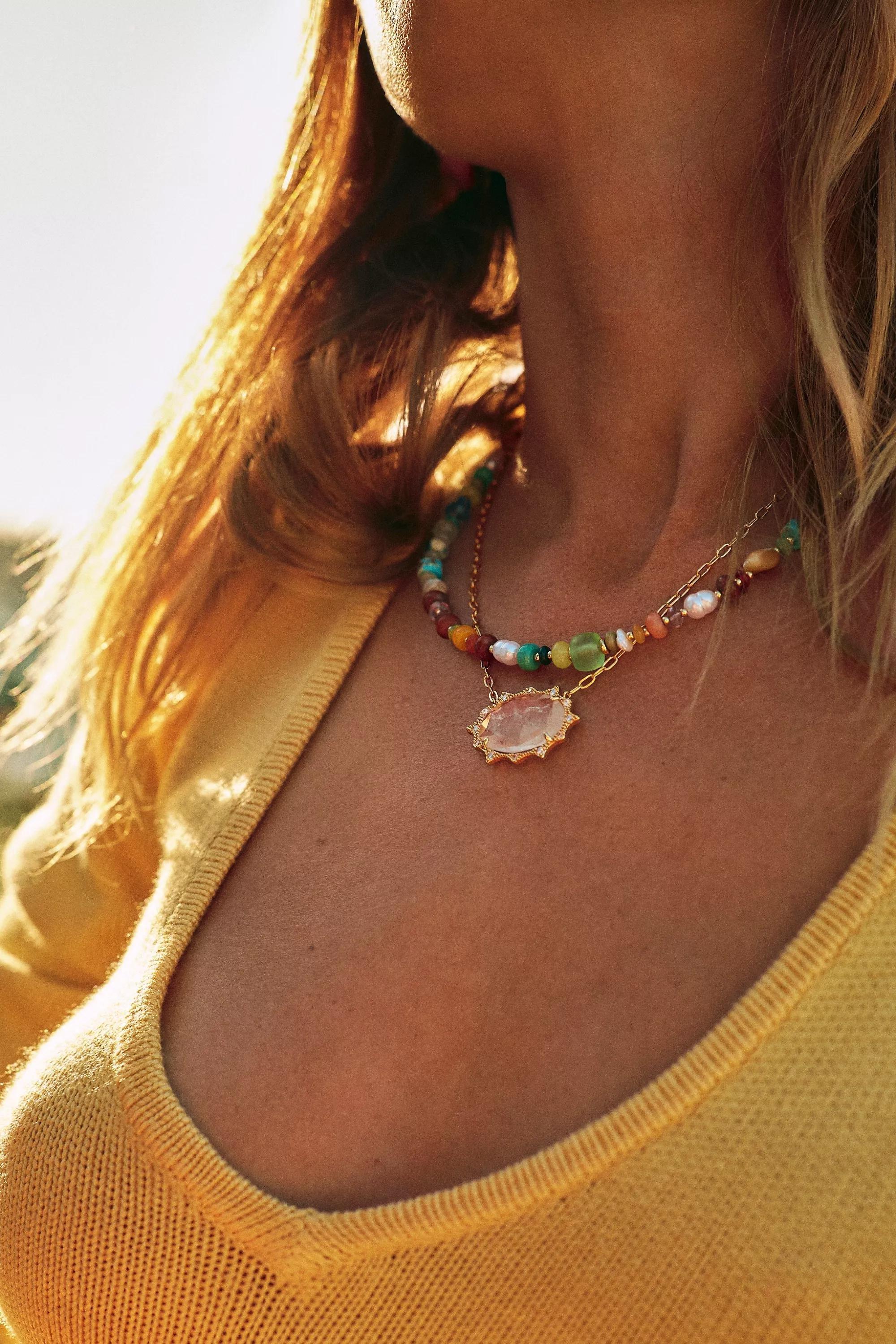 Rebirth Long Necklace, White, A501_0010, large image number 0
