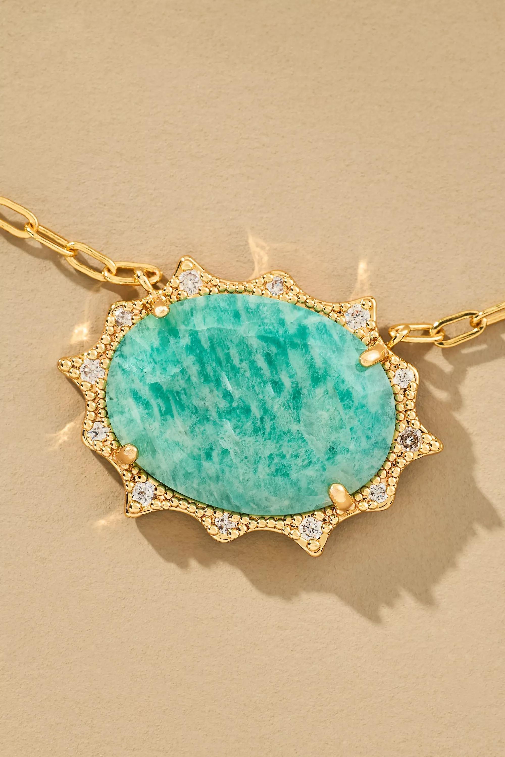 Rebirth Long Necklace, Green, A501_0102, large image number 2