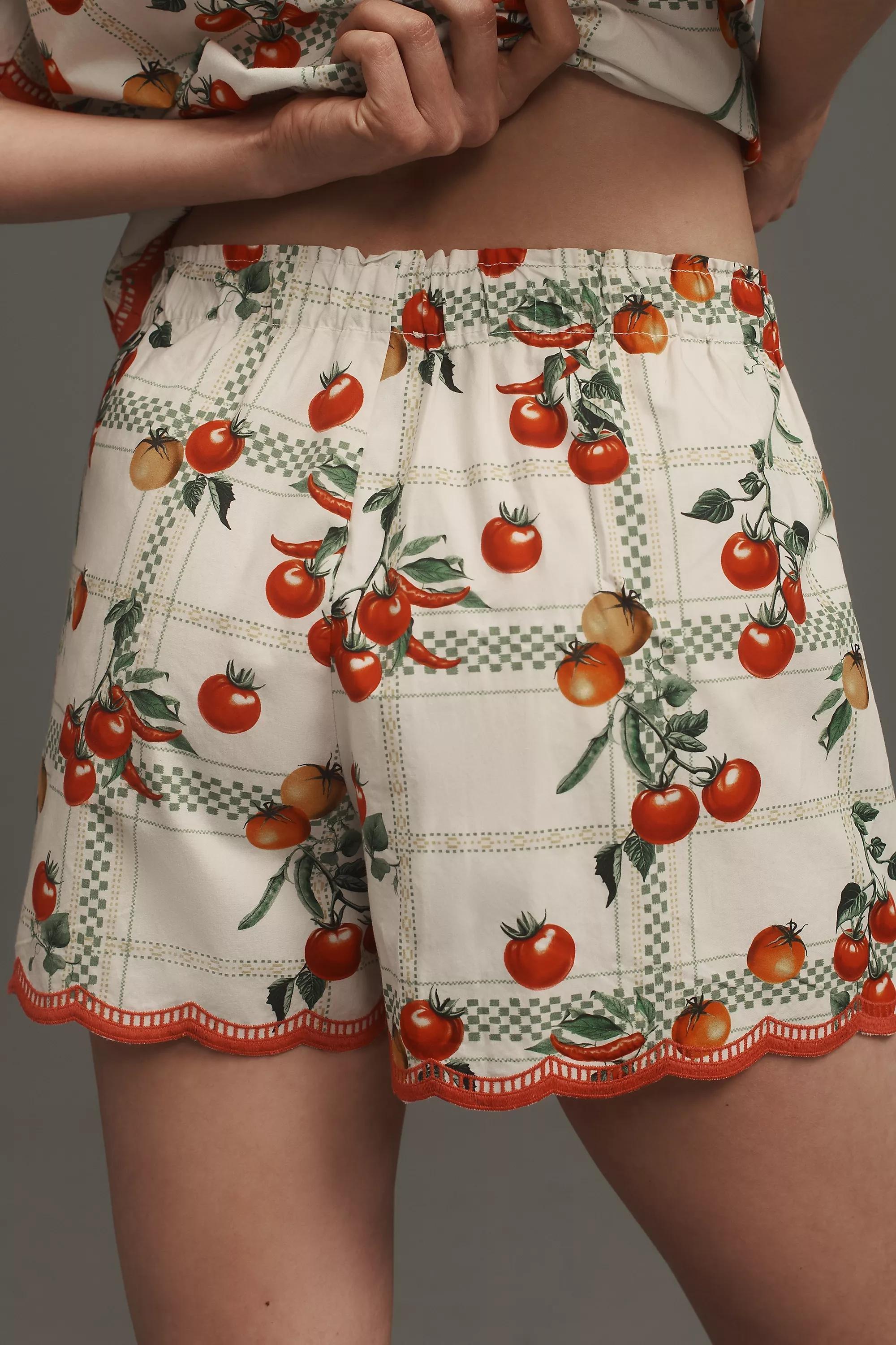 Anthropologie Printed Beach Shorts, Red, A501_0069, large image number 2