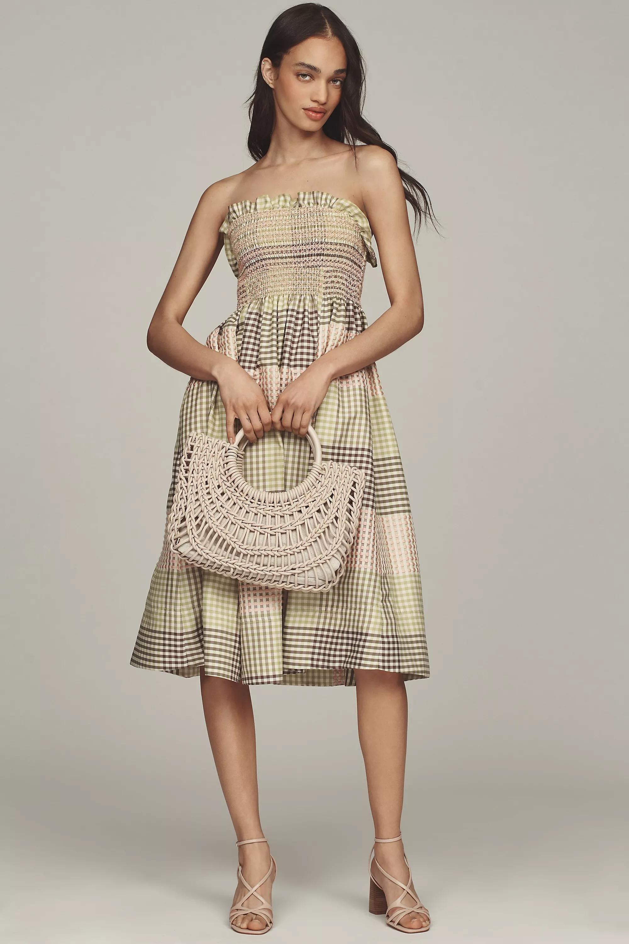 By Maeve Strapless A-Line Midi Dress, Multicolour, , large image number 0