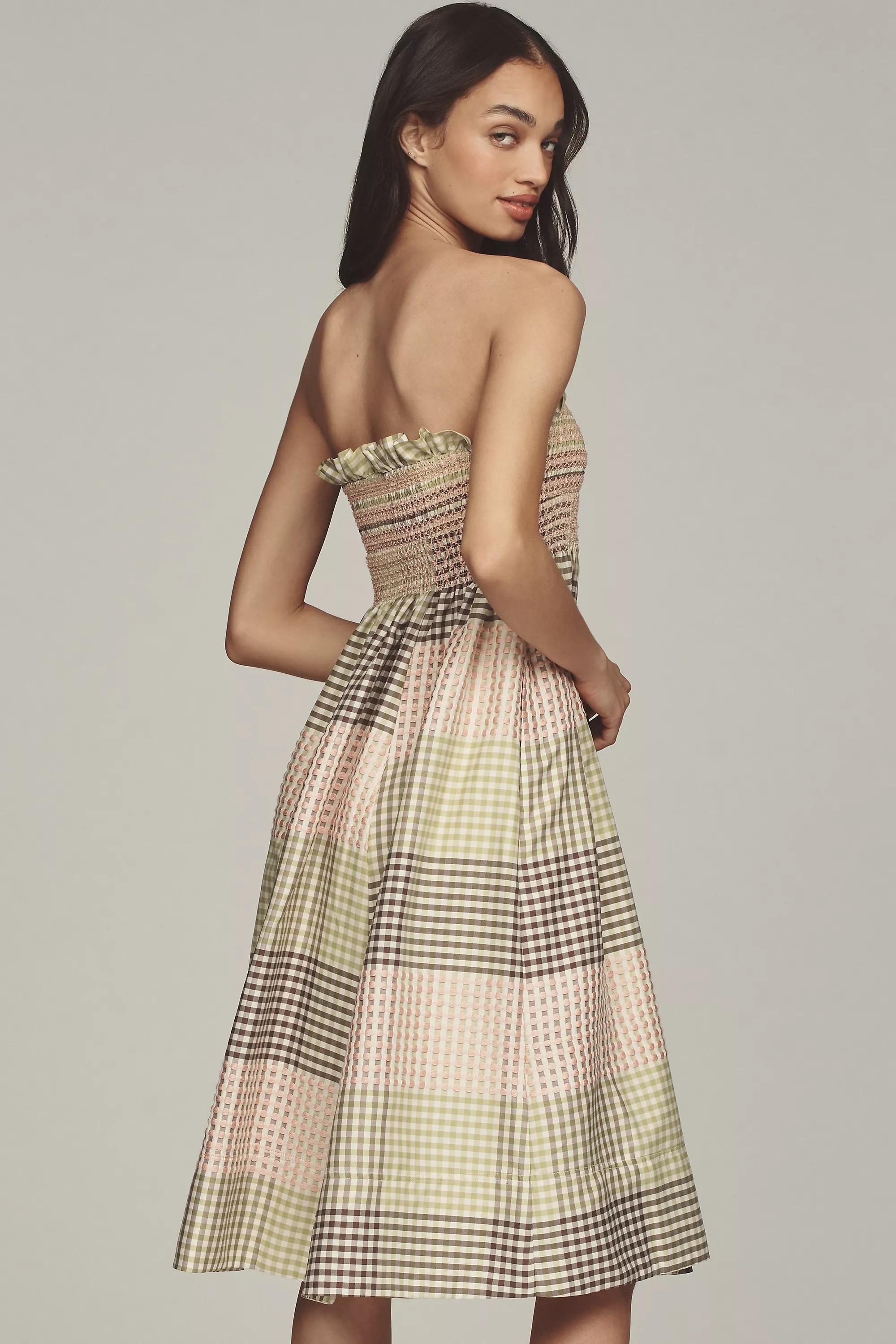 By Maeve Strapless A-Line Midi Dress, Multicolour, , large image number 2
