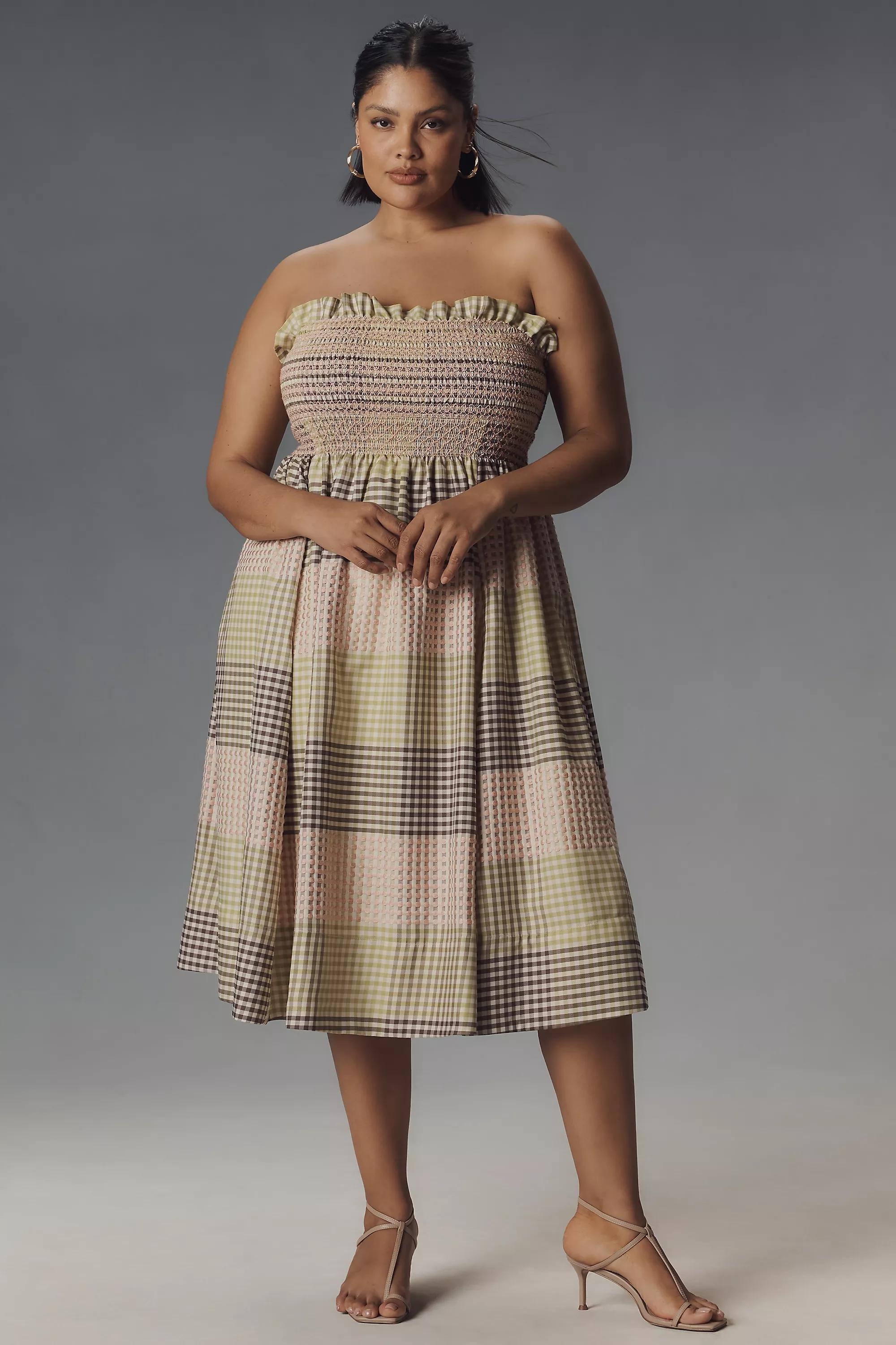 By Maeve Strapless A-Line Midi Dress, Multicolour, , large image number 4