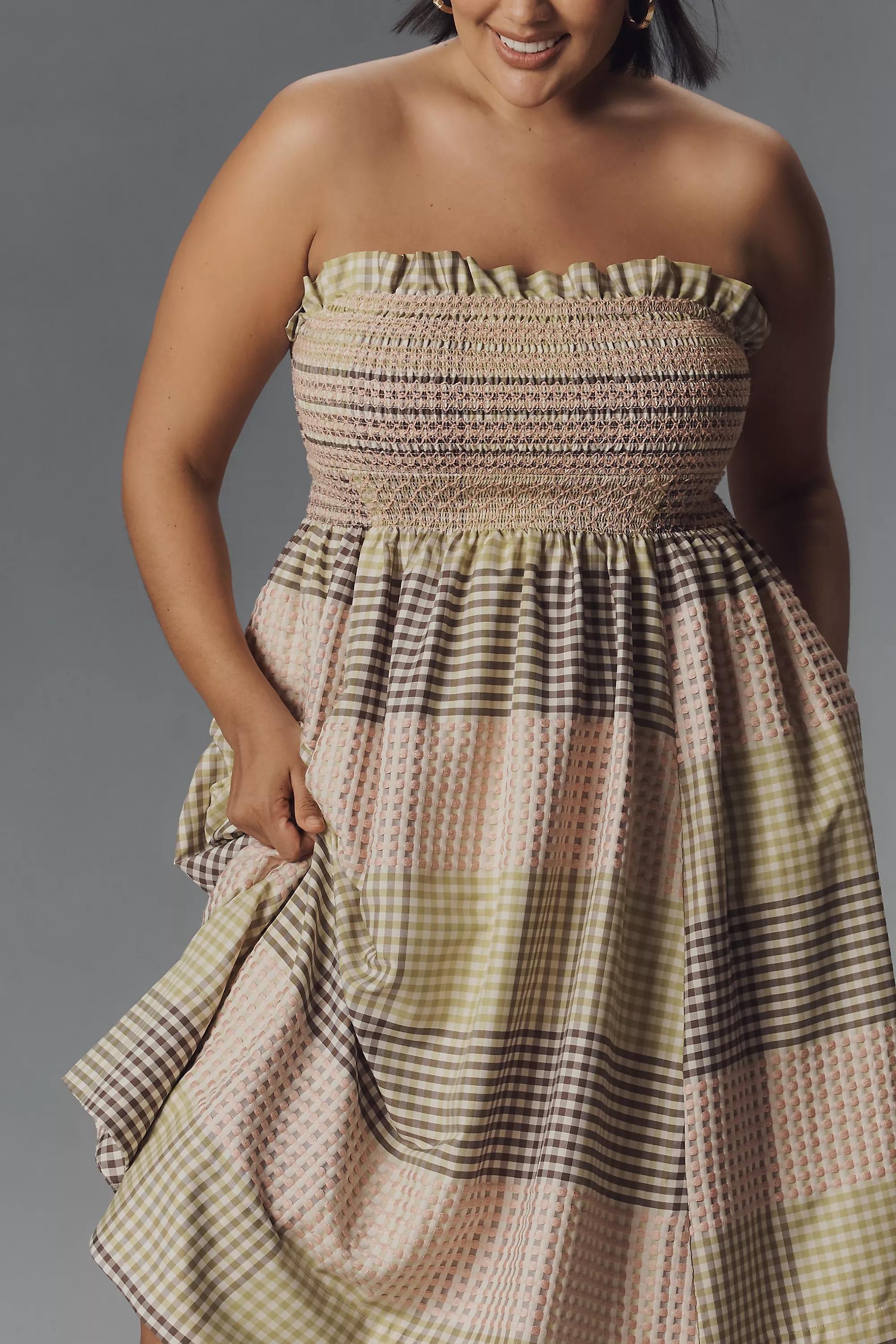 By Maeve Strapless A-Line Midi Dress, Multicolour, , large image number 5