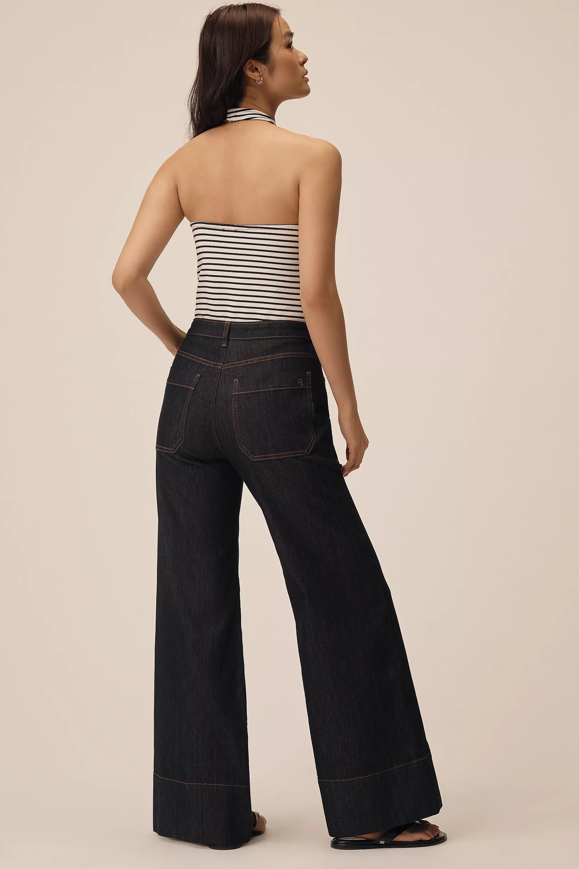 By Pilcro Relaxed High-Rise Flare Jeans, Blue, , large image number 1