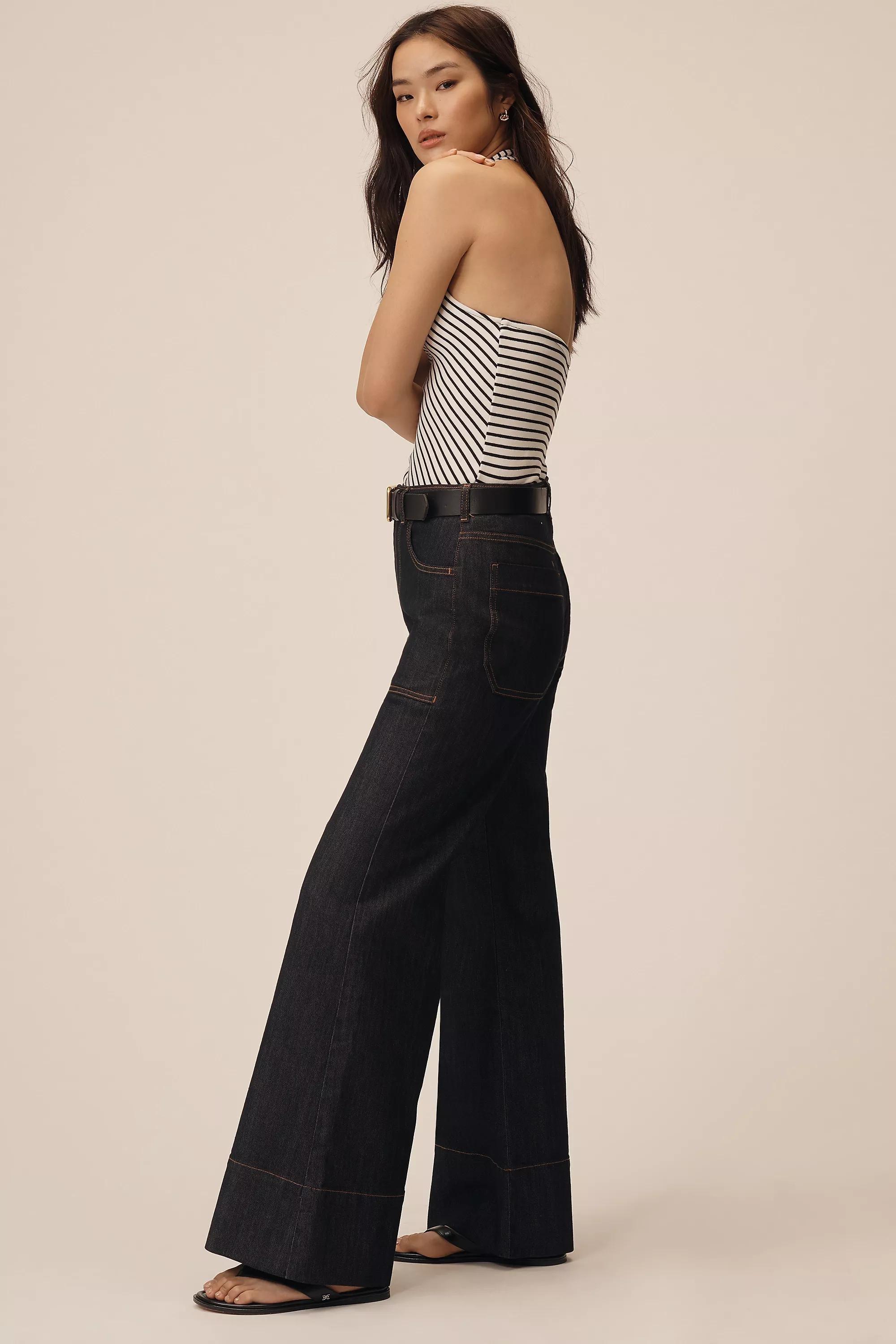 By Pilcro Relaxed High-Rise Flare Jeans, Blue, , large image number 3