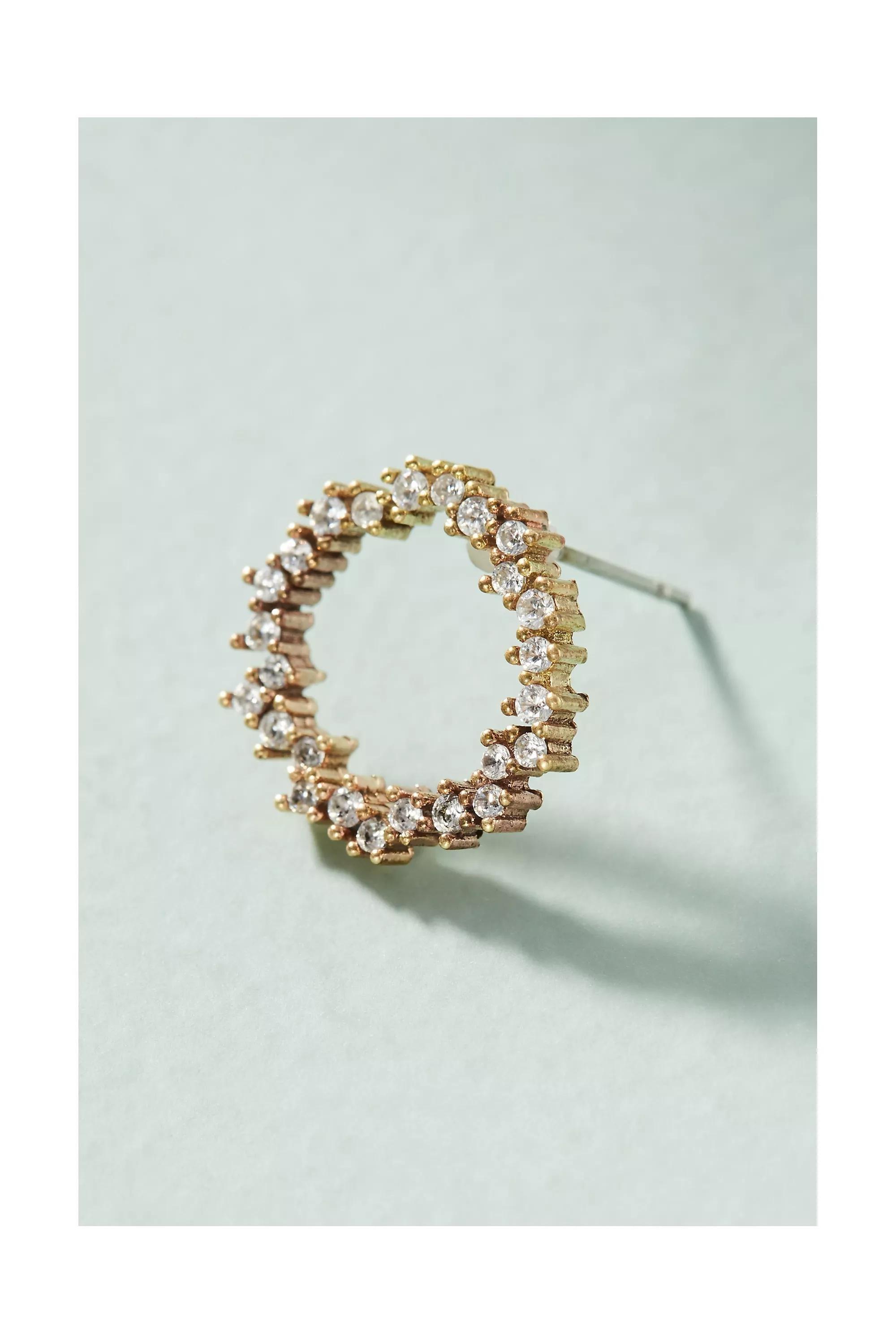 Anthropologie Crystal Ring, 14K Gold-Plated, , large image number 0