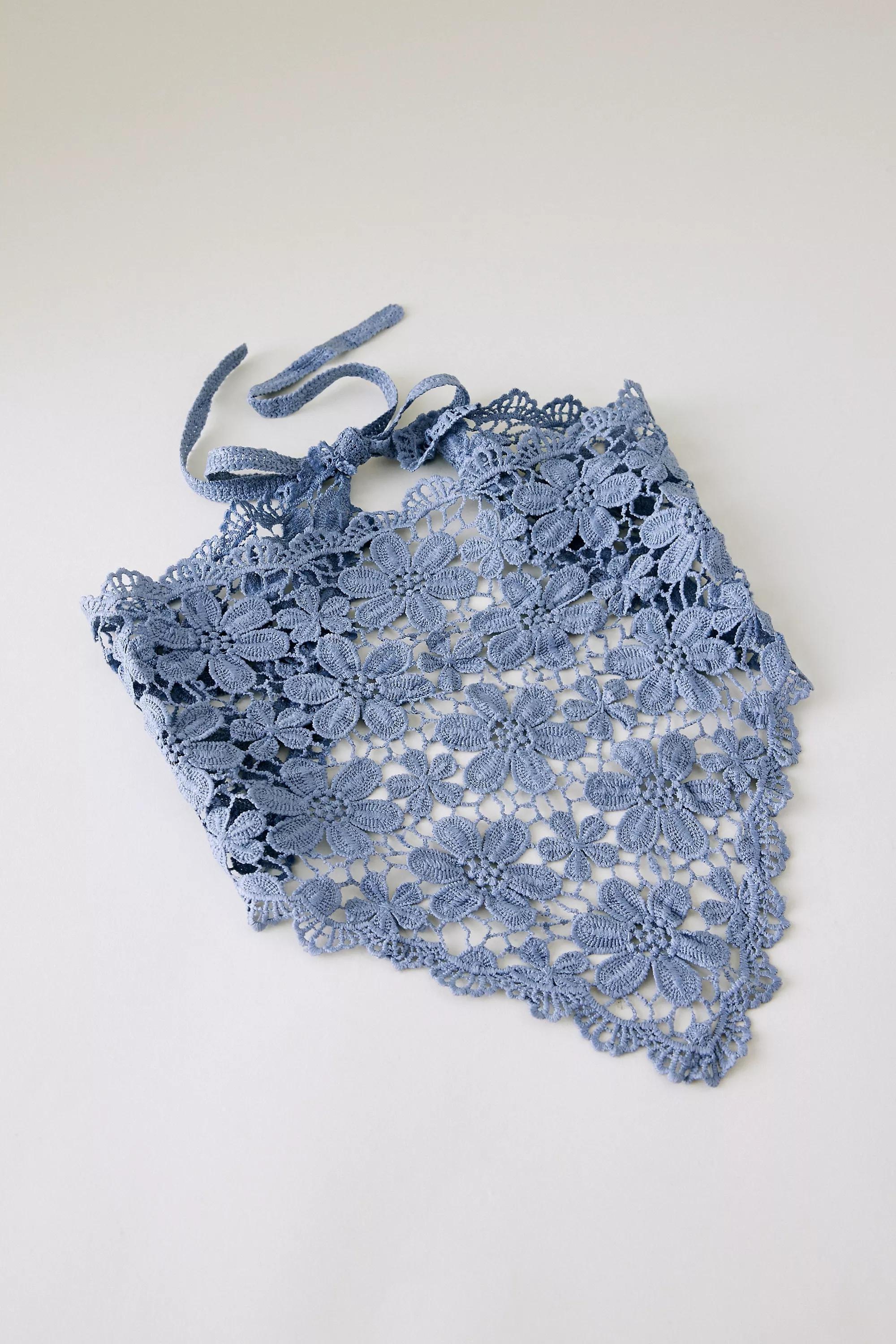 Blue By Anthropologie Floral Crochet Hair Scarf, A501_0048, large image number 2