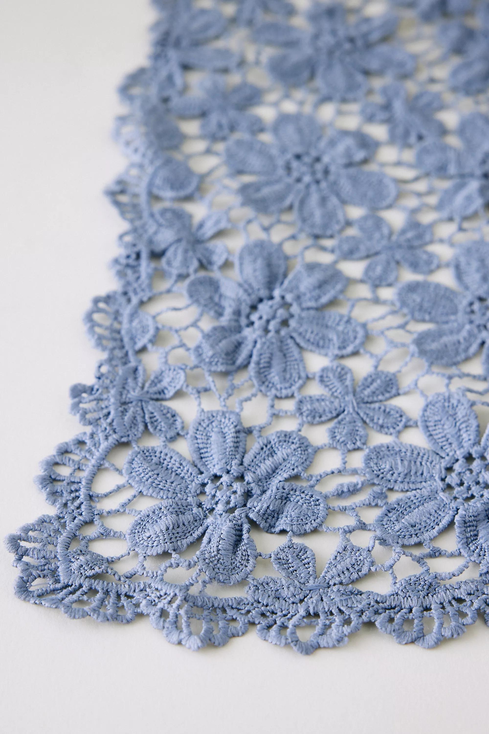 Blue By Anthropologie Floral Crochet Hair Scarf, A501_0048, large image number 4