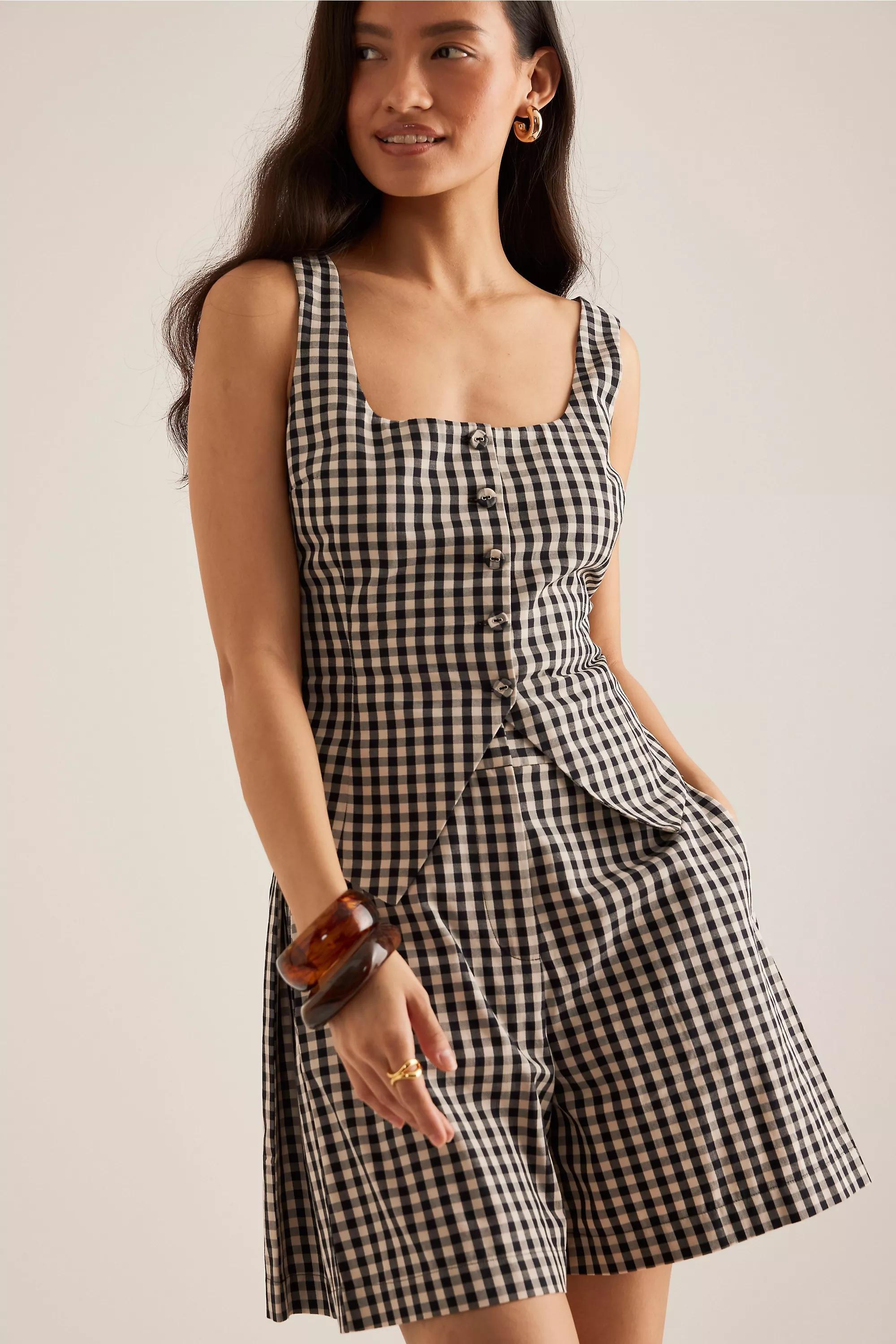 By Anthropologie Gingham City Shorts, Multicolour, , large image number 4