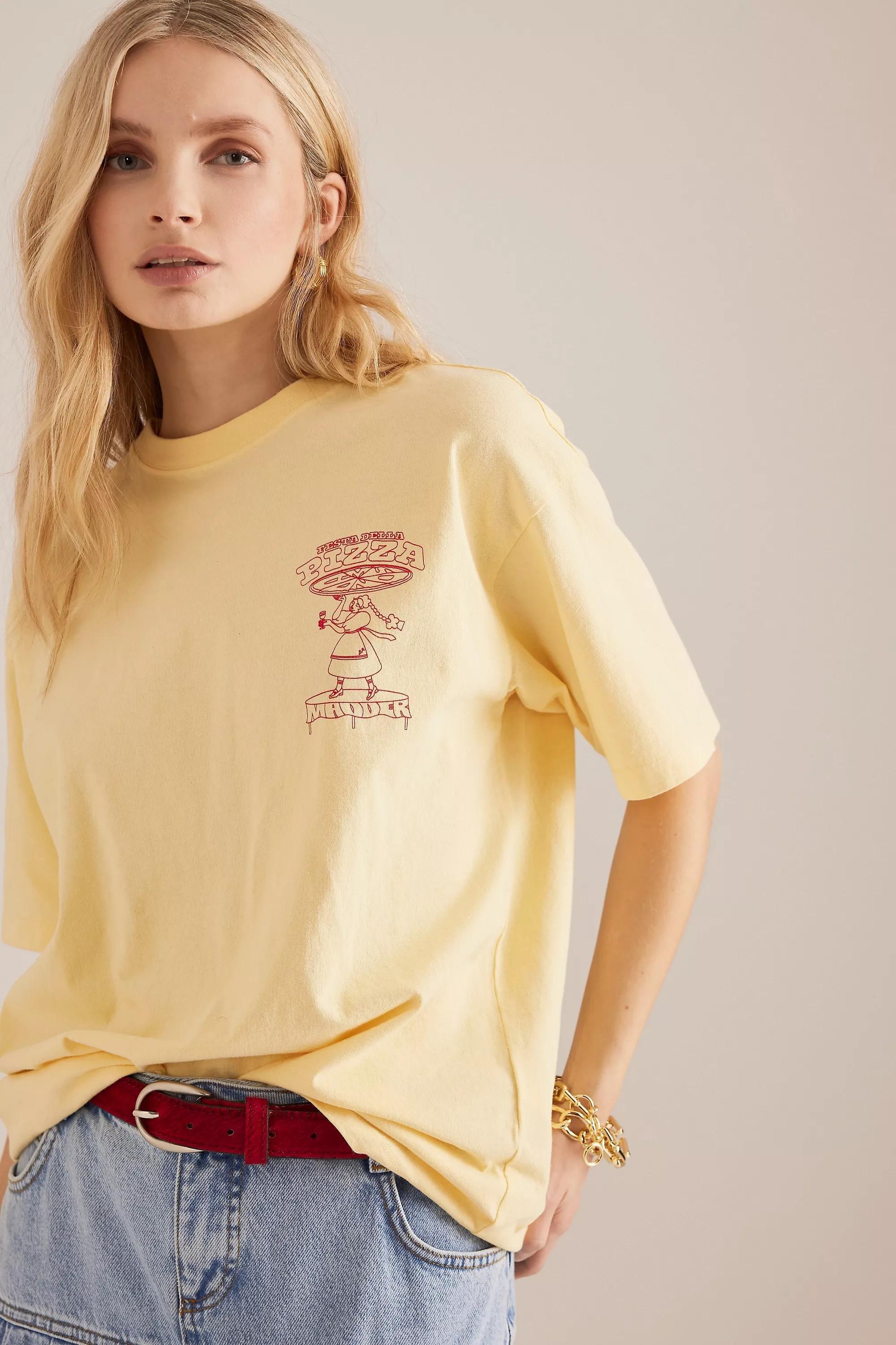 Anthropologie Graphic Print T-Shirt, Yellow, , large image number 0