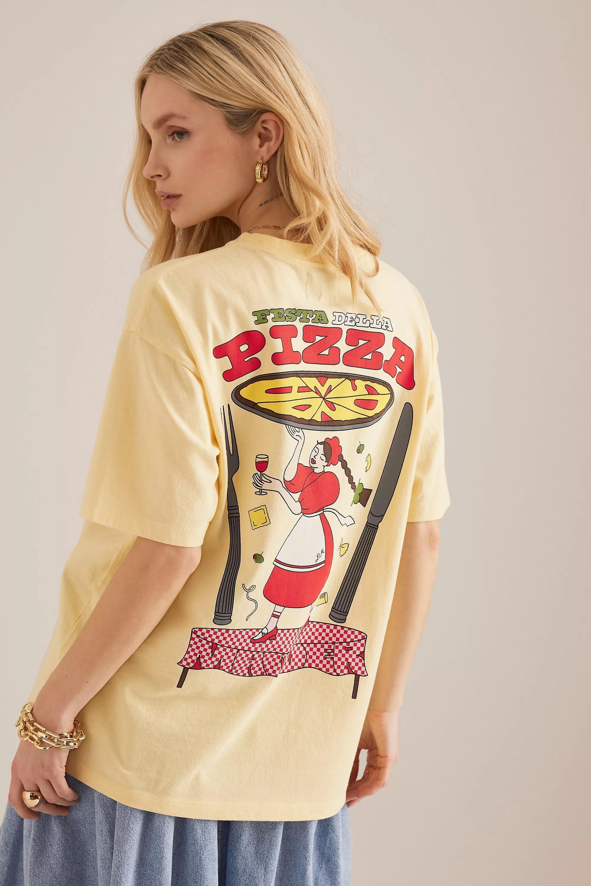 Anthropologie Graphic Print T-Shirt, Yellow, , large image number 1