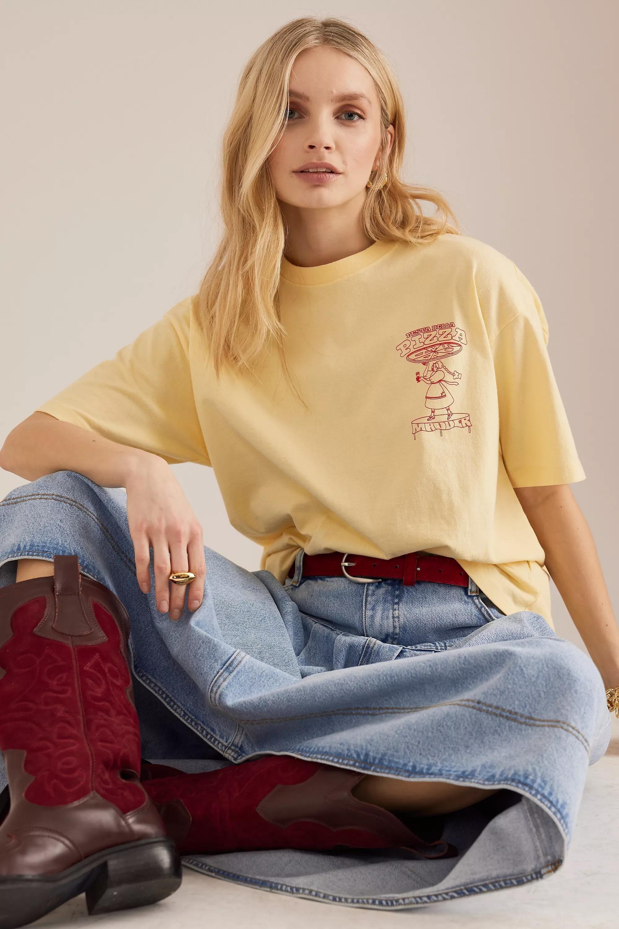 Anthropologie Graphic Print T-Shirt, Yellow, , large image number 2