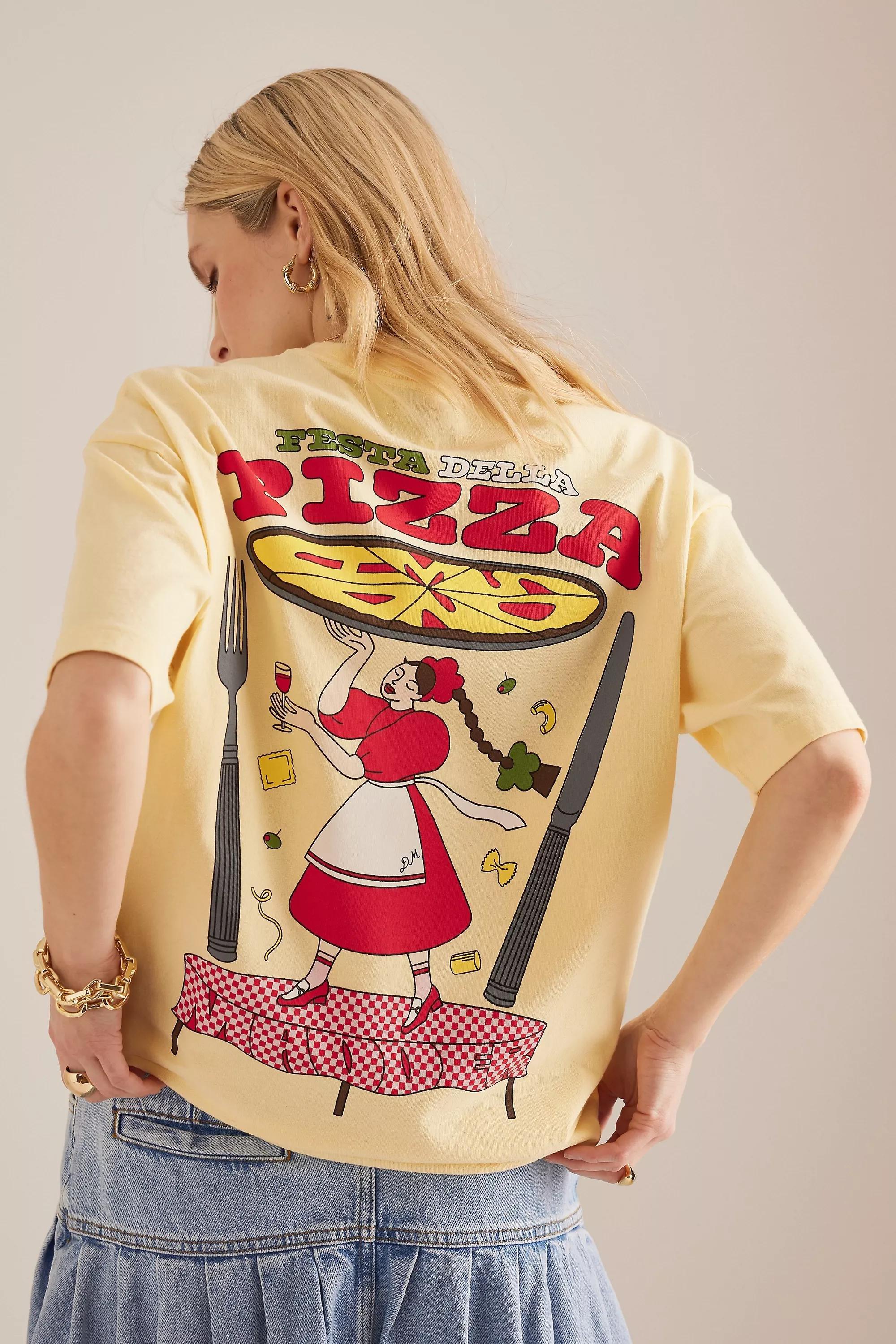 Anthropologie Graphic Print T-Shirt, Yellow, , large image number 3