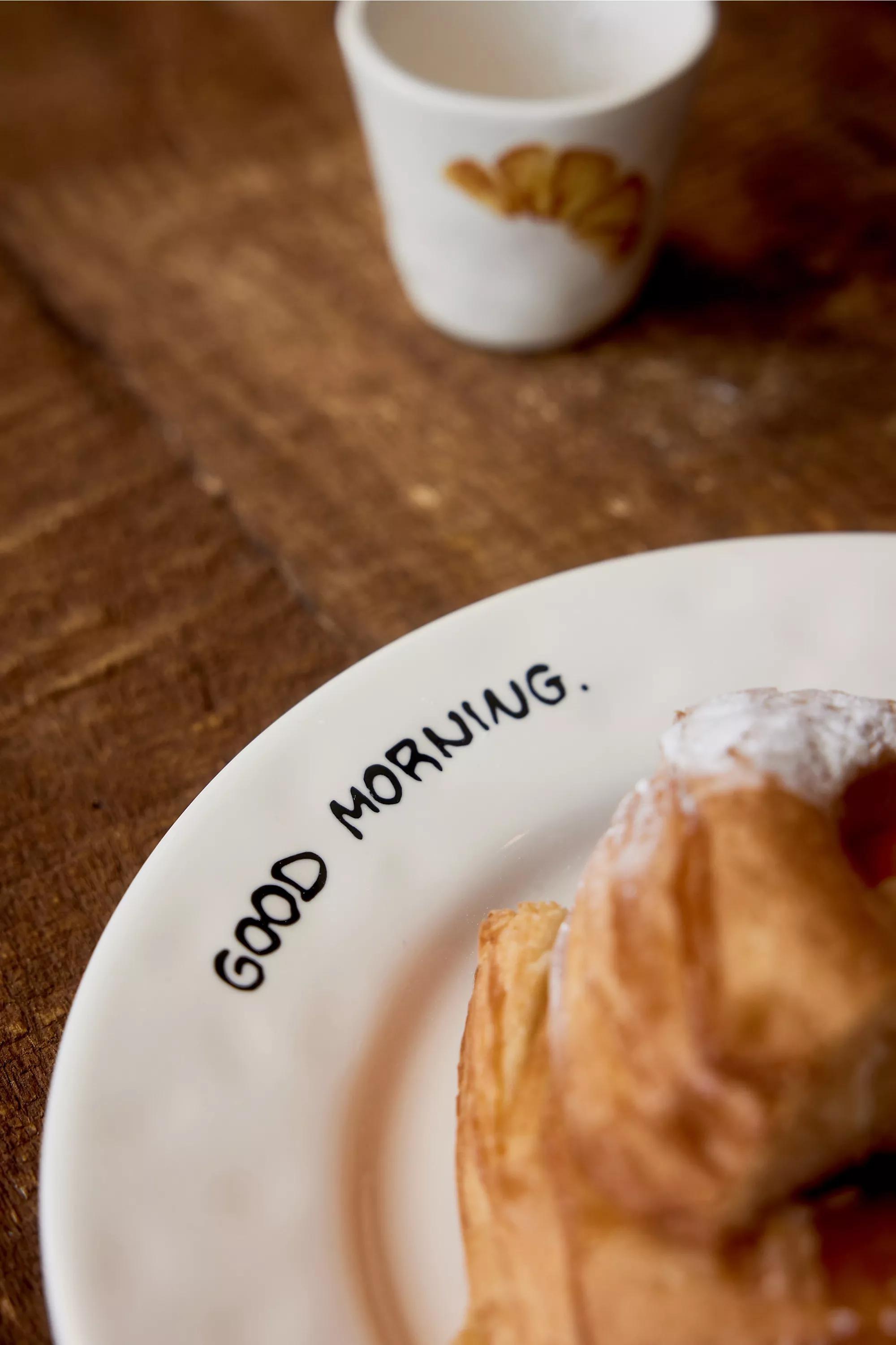 Anna + Nina Good Morning Breakfast Plate, Ivory, A501_0011, large image number 1