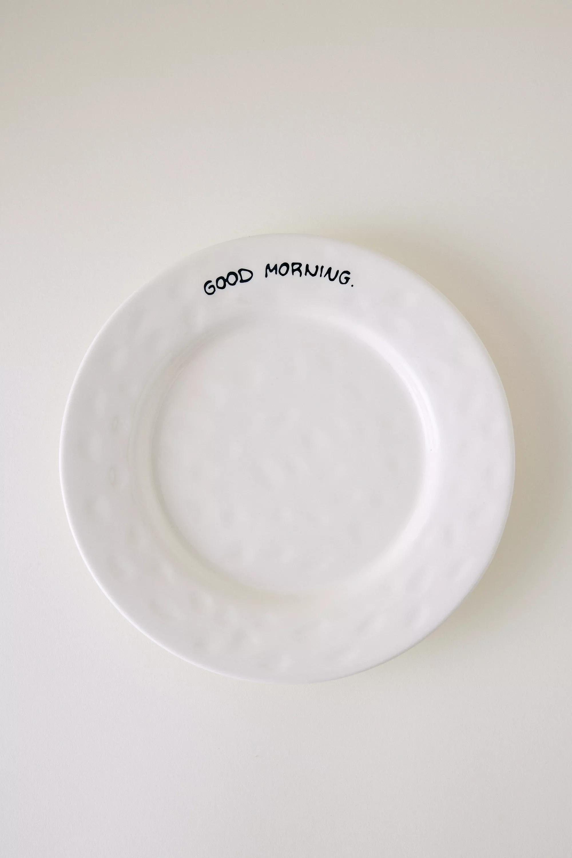 Anna + Nina Good Morning Breakfast Plate, Ivory, A501_0011, large image number 2