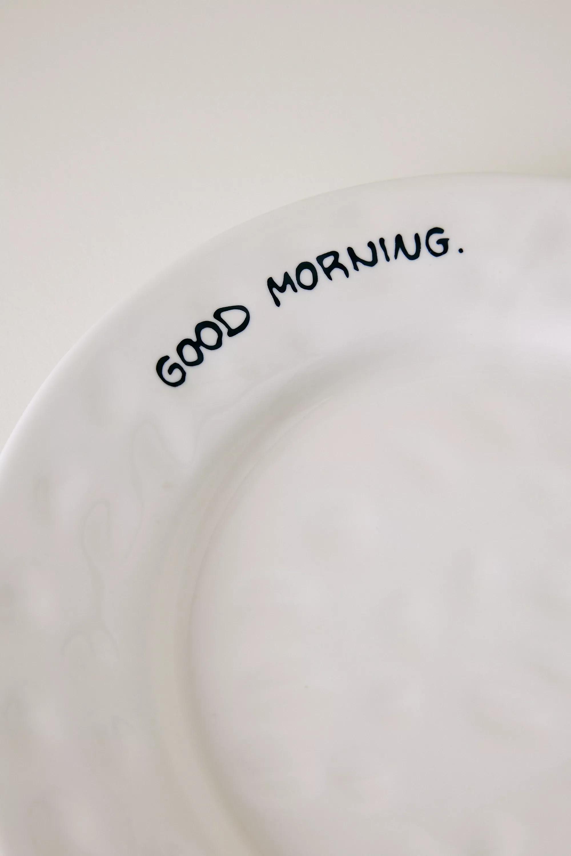 Anna + Nina Good Morning Breakfast Plate, Ivory, A501_0011, large image number 3