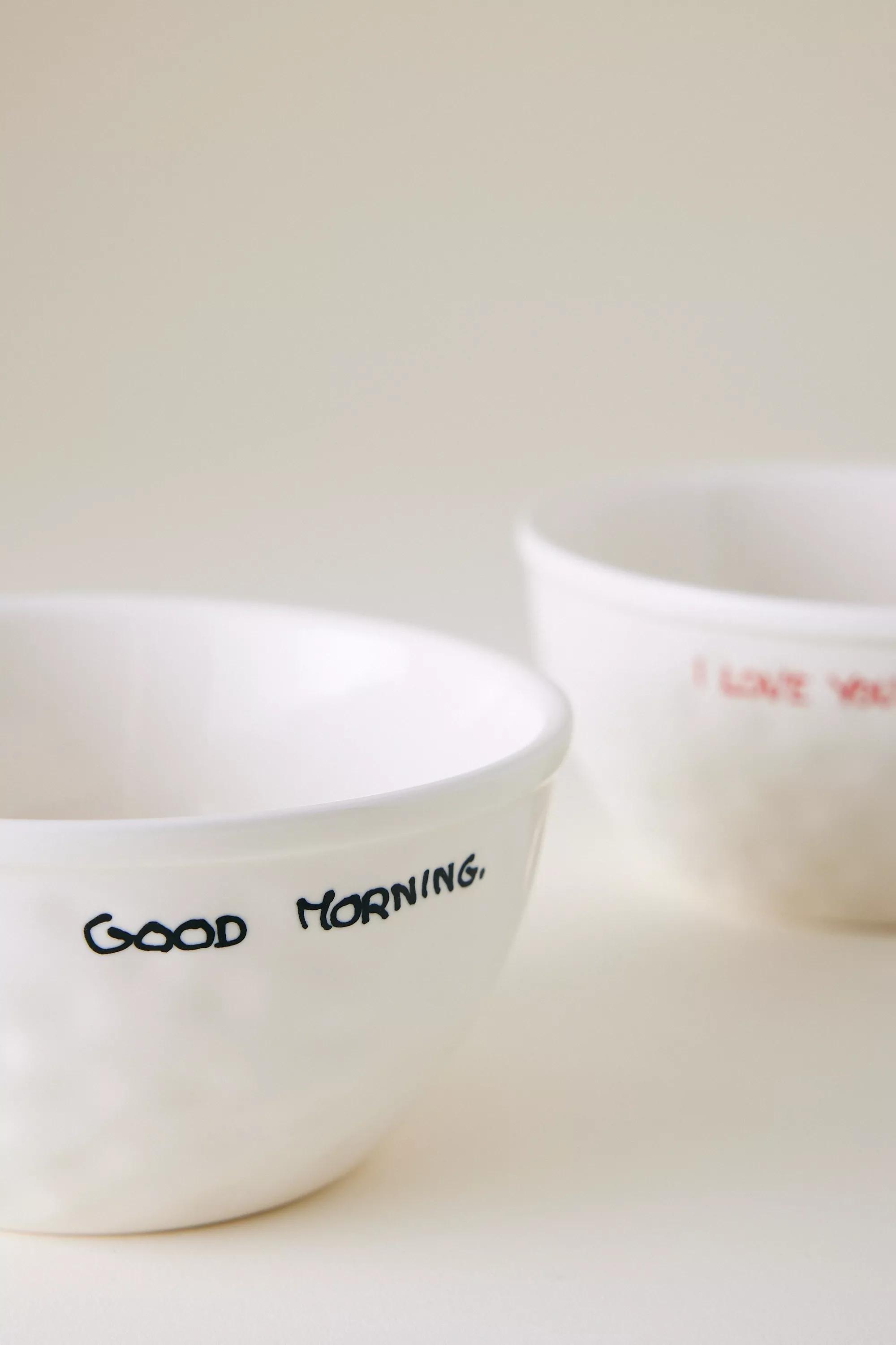Anna + Nina Good Morning Bowl, Ivory, A501_0011, large image number 2