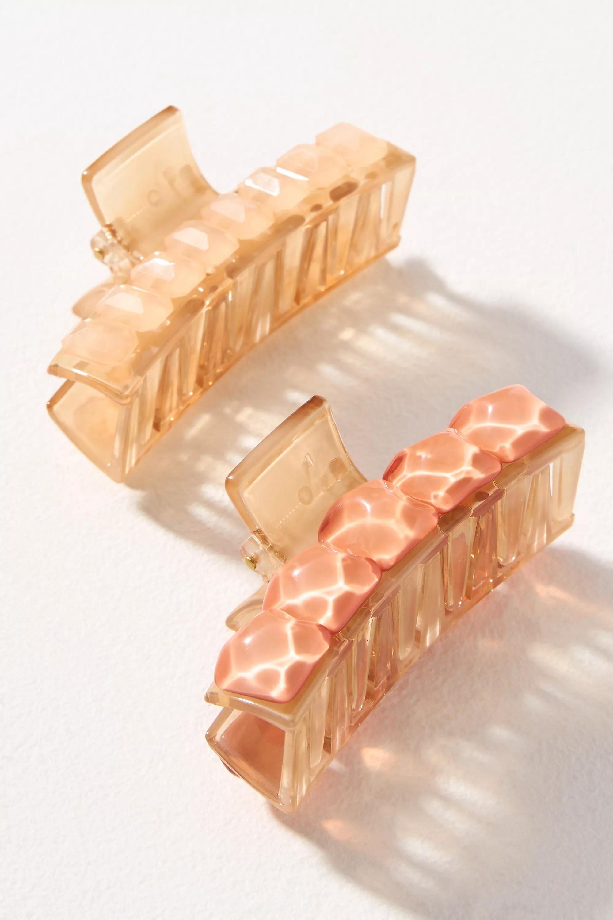Anthropologie Set Of 2 Hair Accessory, Orange, , medium