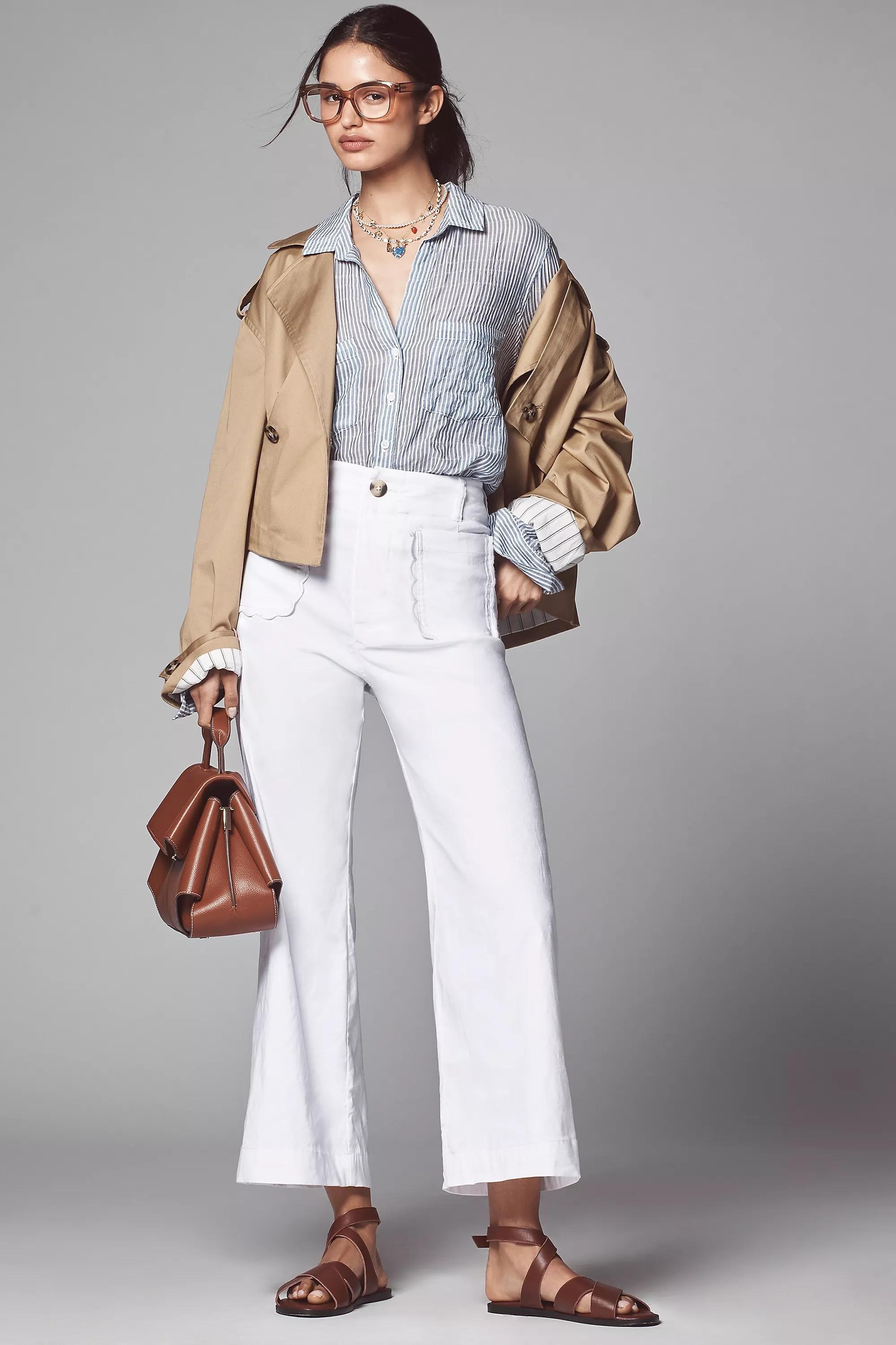 The Colette Scallop-Pocket Crop Wide, White, A501_0010, large image number 0