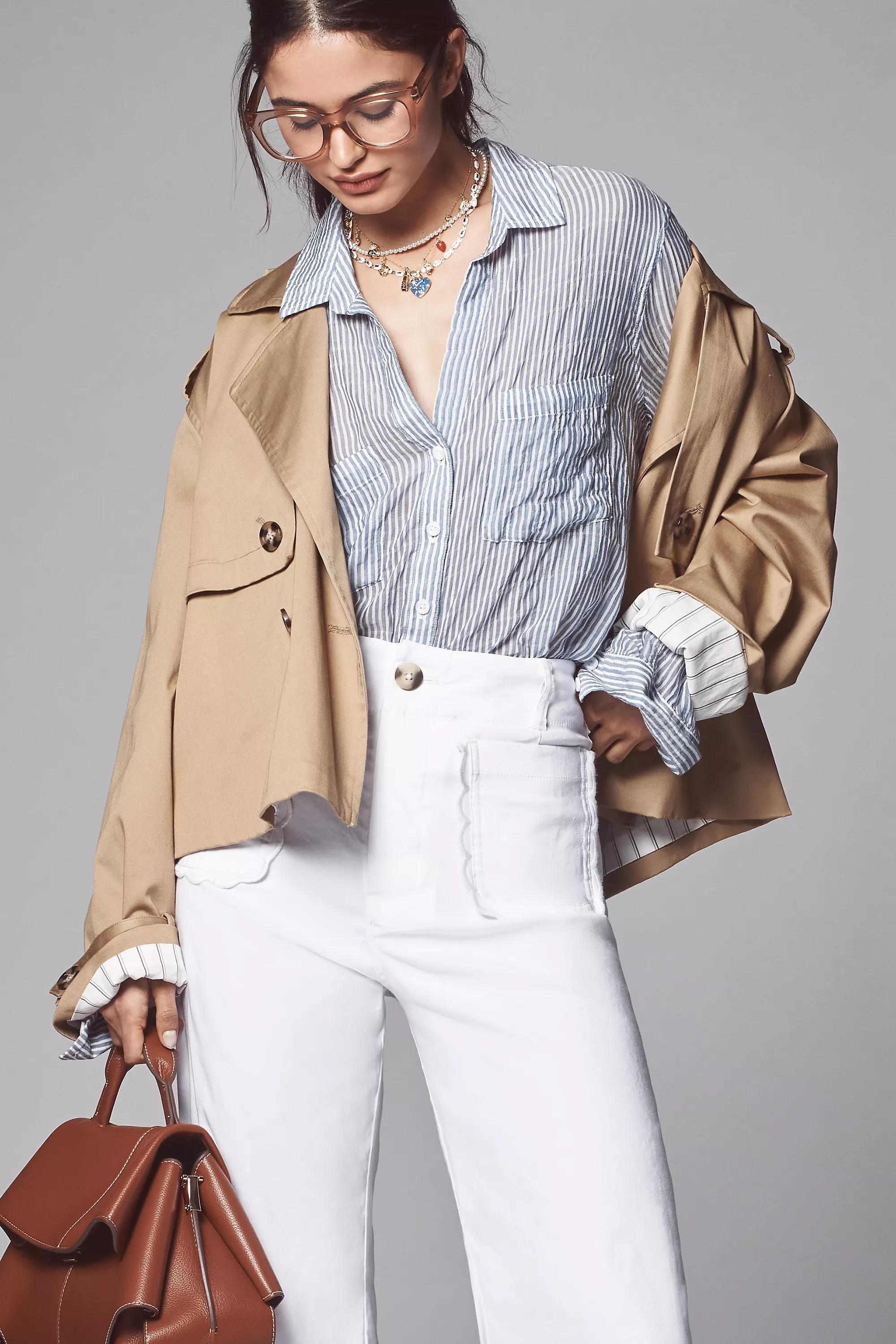 The Colette Scallop-Pocket Crop Wide, White, A501_0010, large image number 2