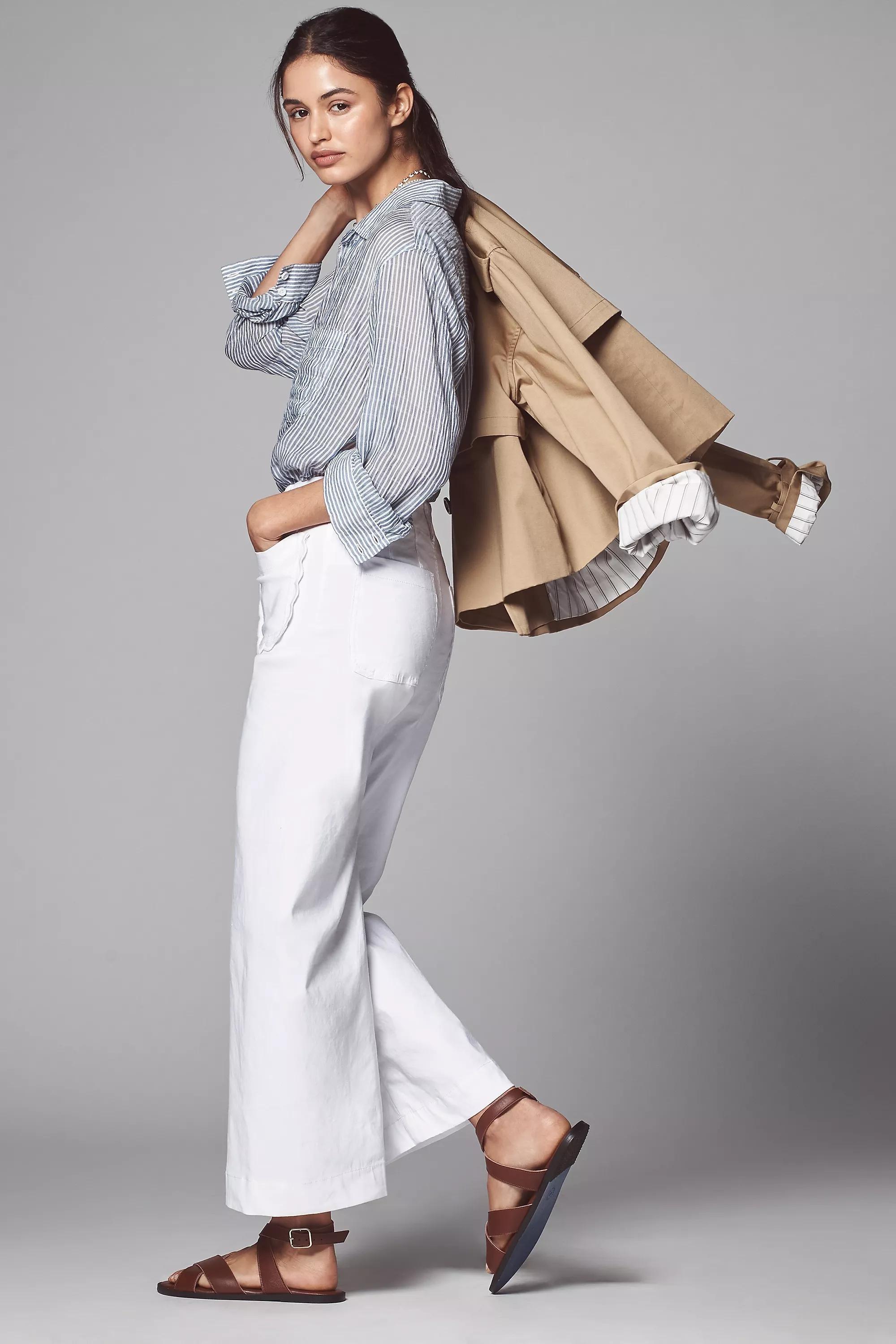 The Colette Scallop-Pocket Crop Wide, White, A501_0010, large image number 4