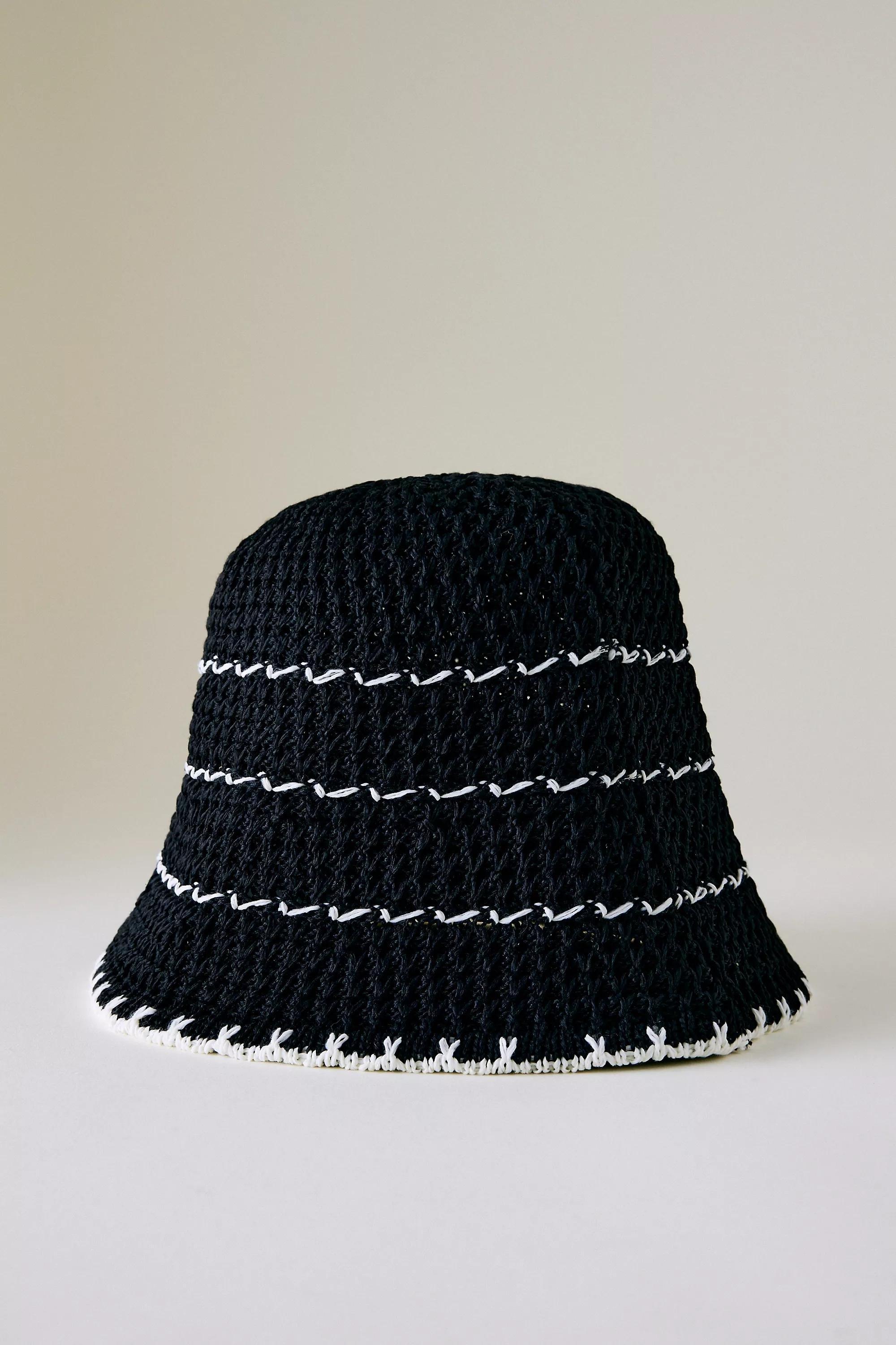 Crochet Cloche Hat, Black, A501_0001, large image number 0