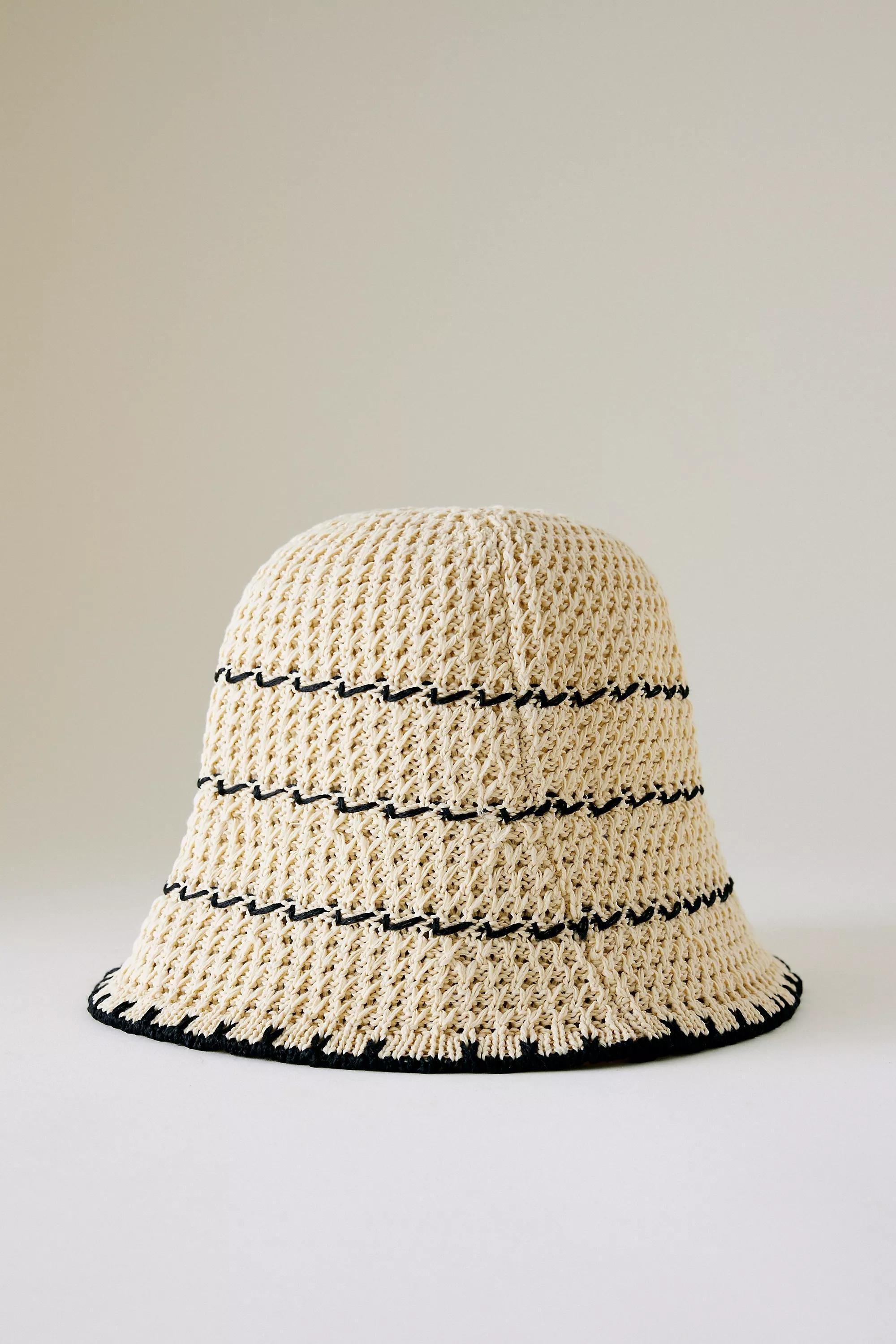 Crochet Cloche Hat, Beige, A501_0014, large image number 0