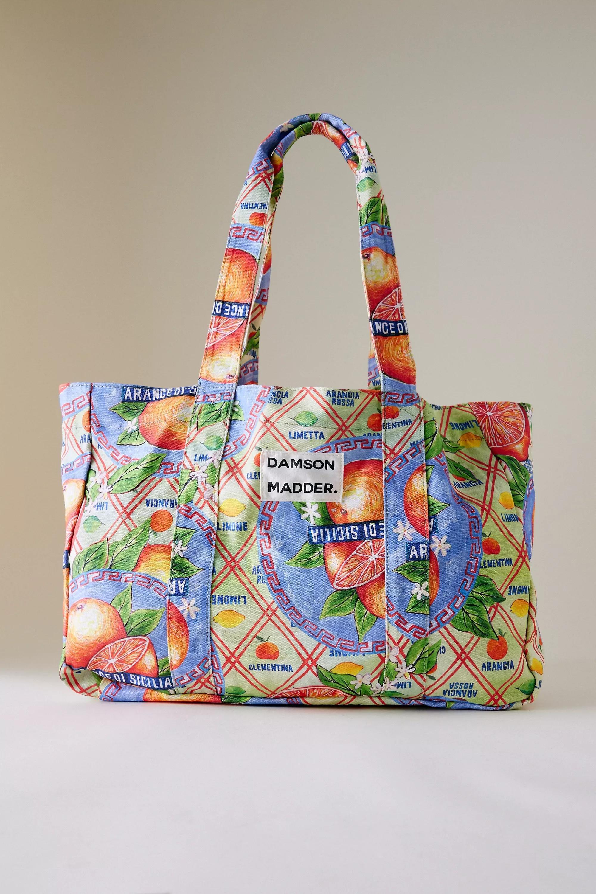 ASSORT Damson Madder Orange Print Canvas Tote Bag, A501_0000, large image number 0