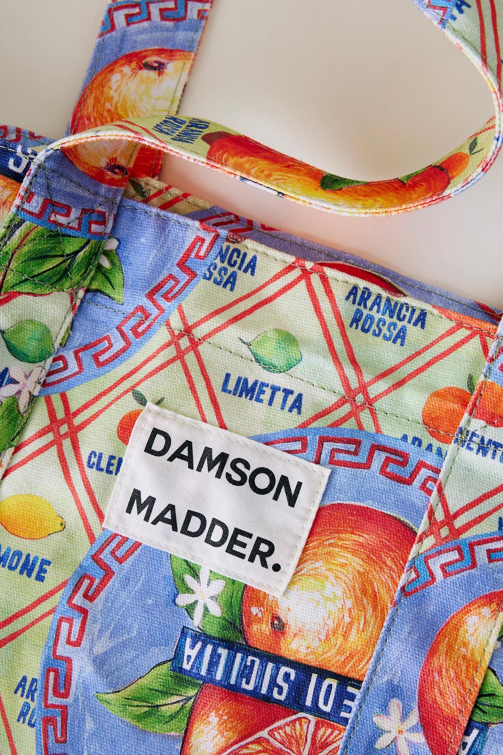 ASSORT Damson Madder Orange Print Canvas Tote Bag, A501_0000, large image number 1