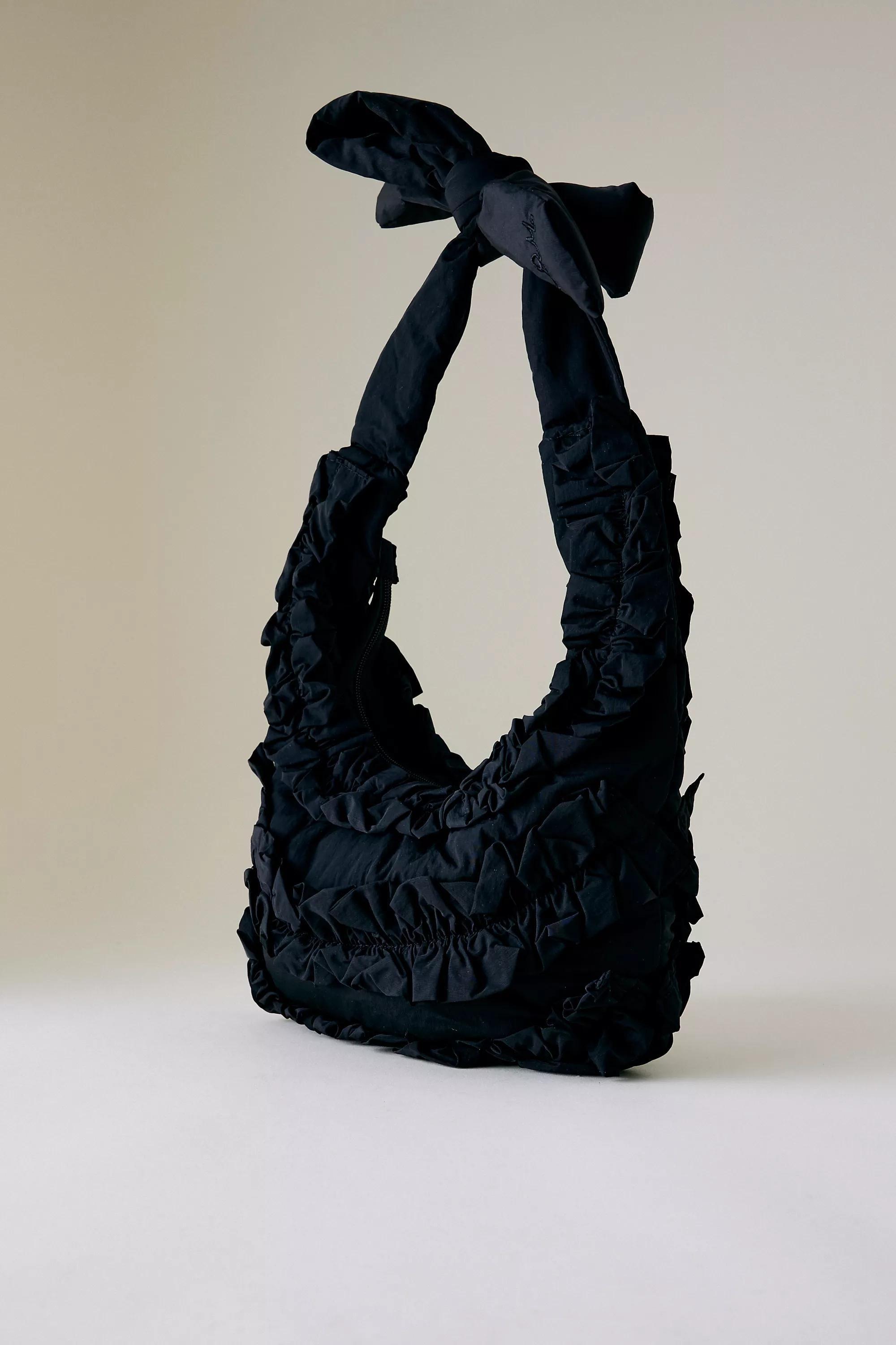 Black Damson Madder Quinn Slouchy Shoulder Bag, A501_0001, large image number 2