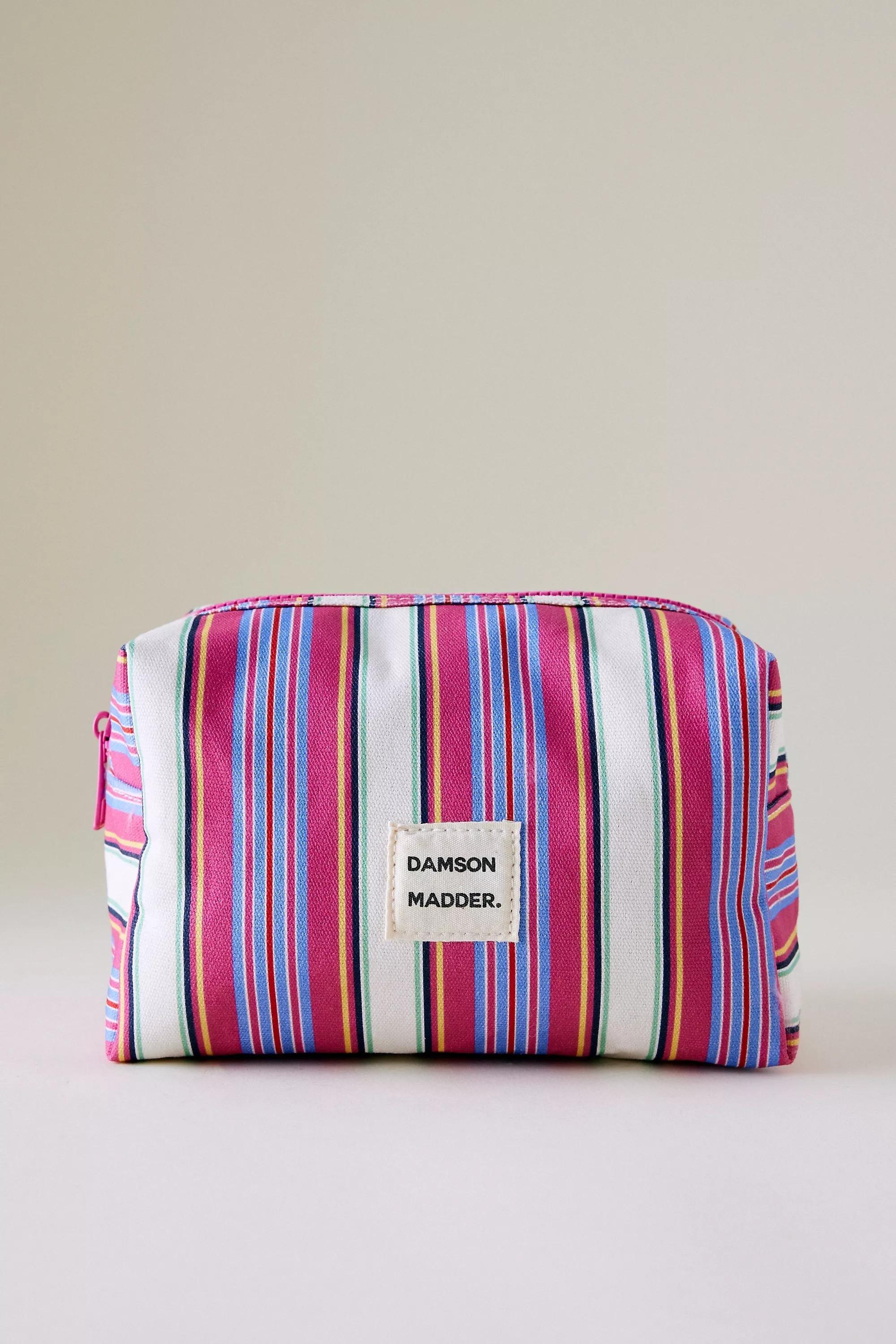 Pink Damson Madder Pink Stripe Makeup Bag, , medium