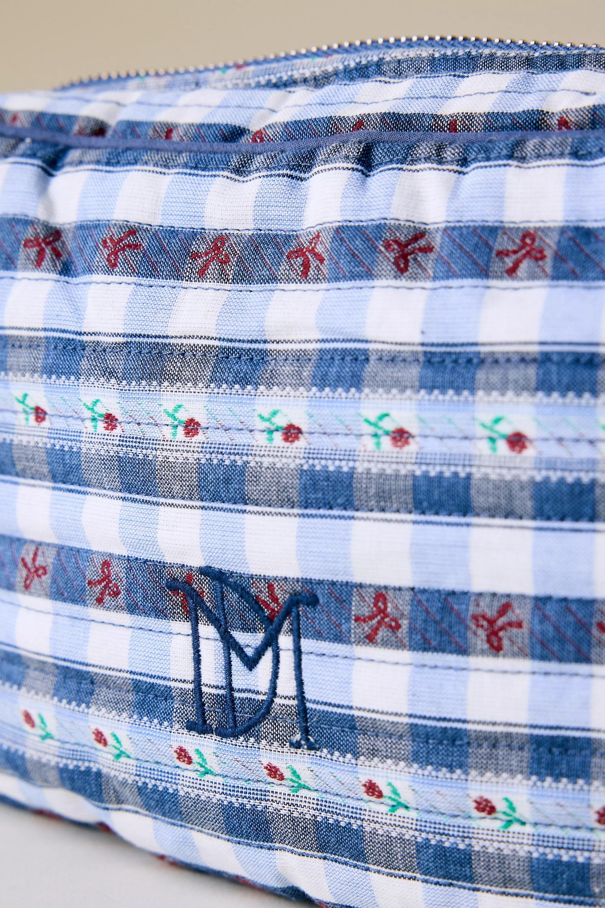 Damson Madder Quilted Makeup Bag, Navy, A501_0041, medium