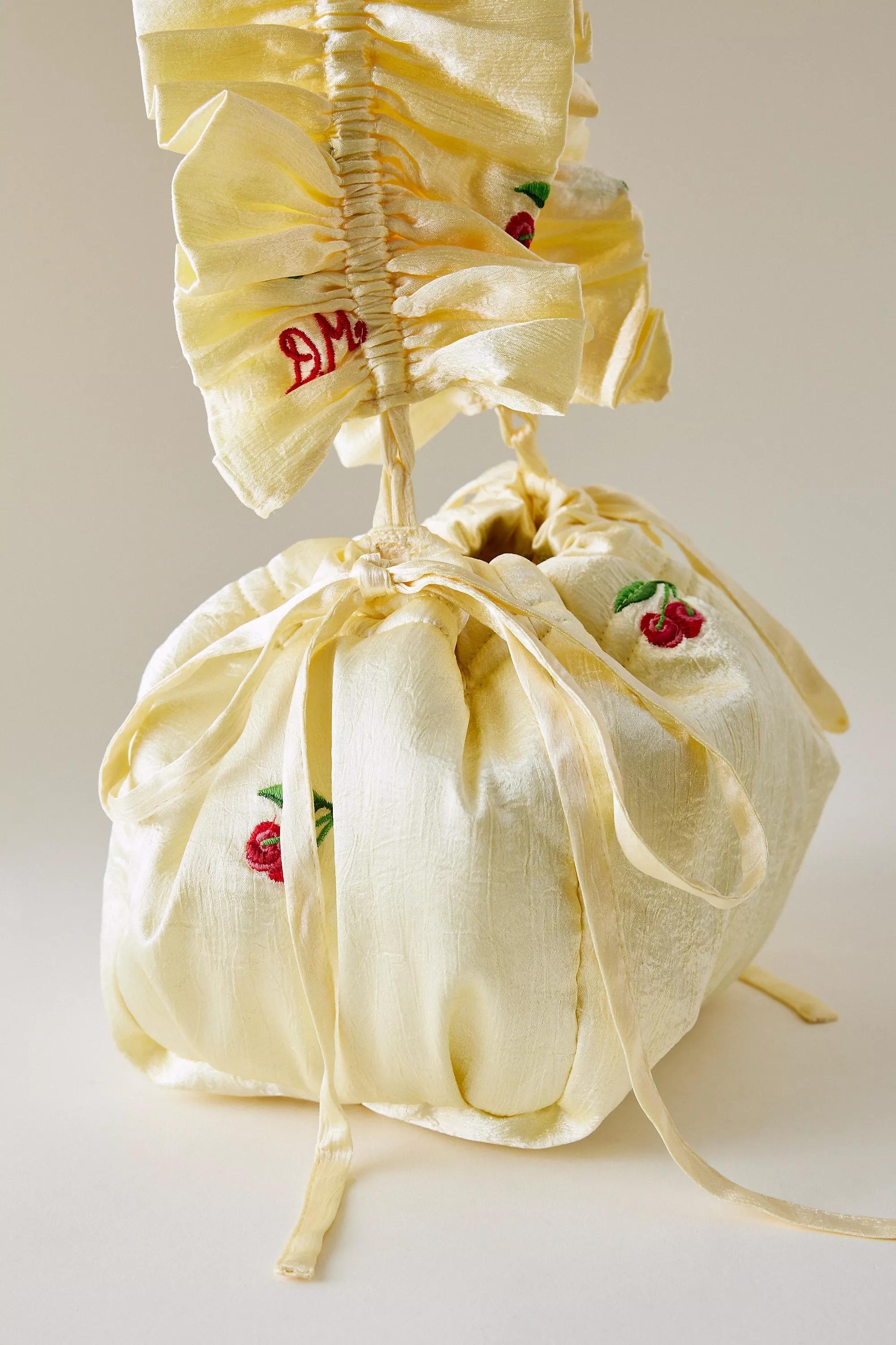 Anthropologie Embroidered Shoulder Bag, Yellow, A501_0072, medium