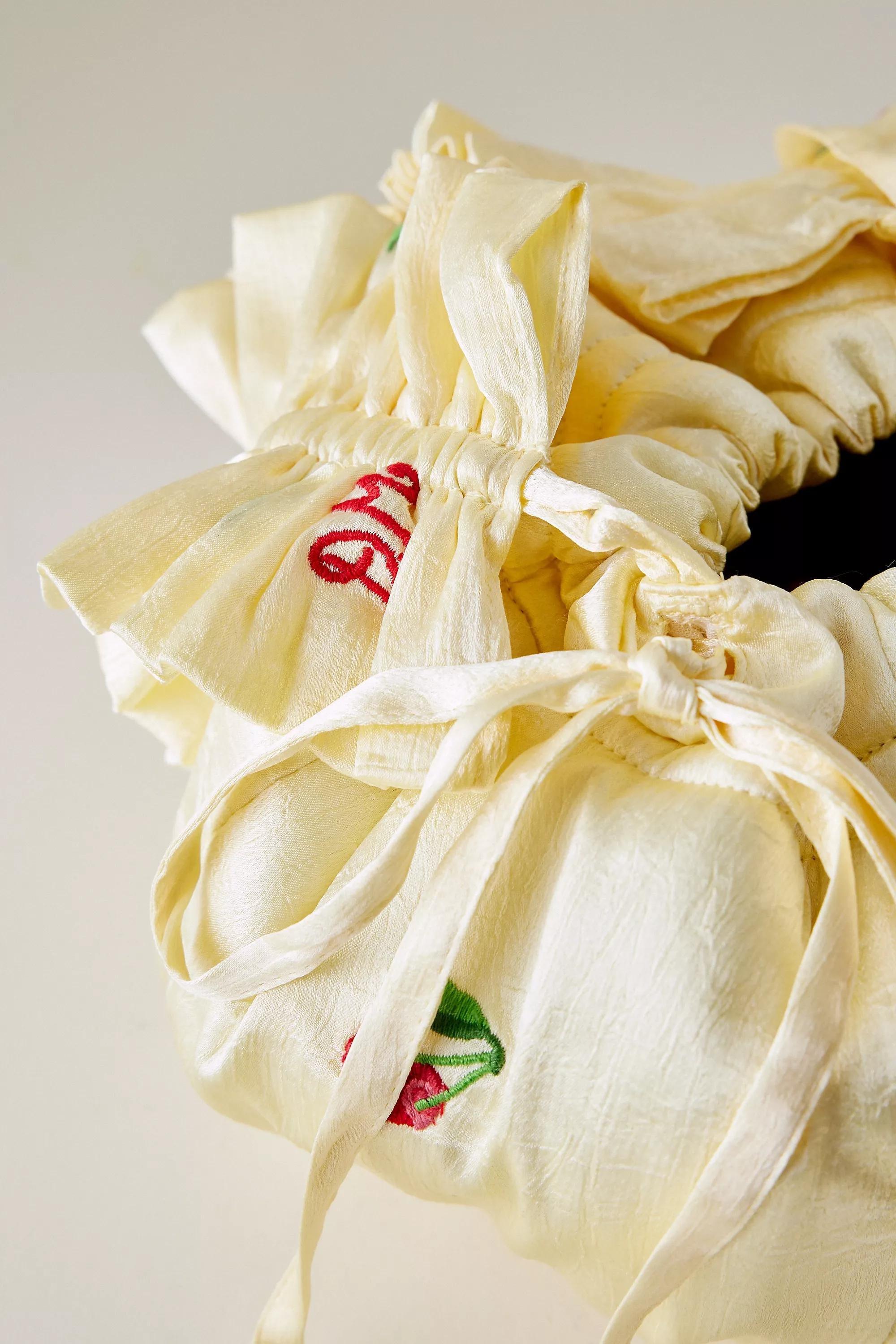 Anthropologie Embroidered Shoulder Bag, Yellow, A501_0072, medium