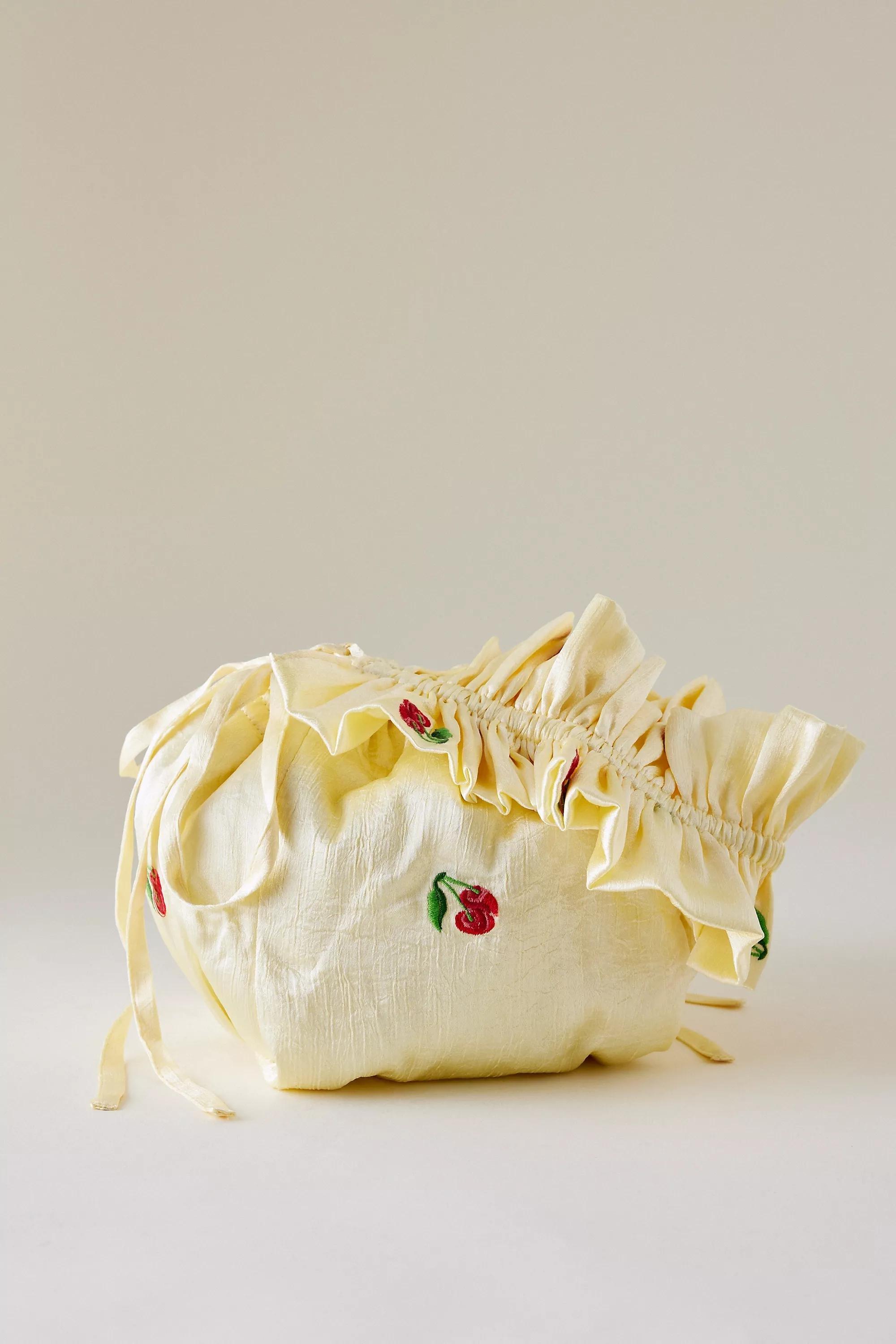 Anthropologie Embroidered Shoulder Bag, Yellow, A501_0072, medium