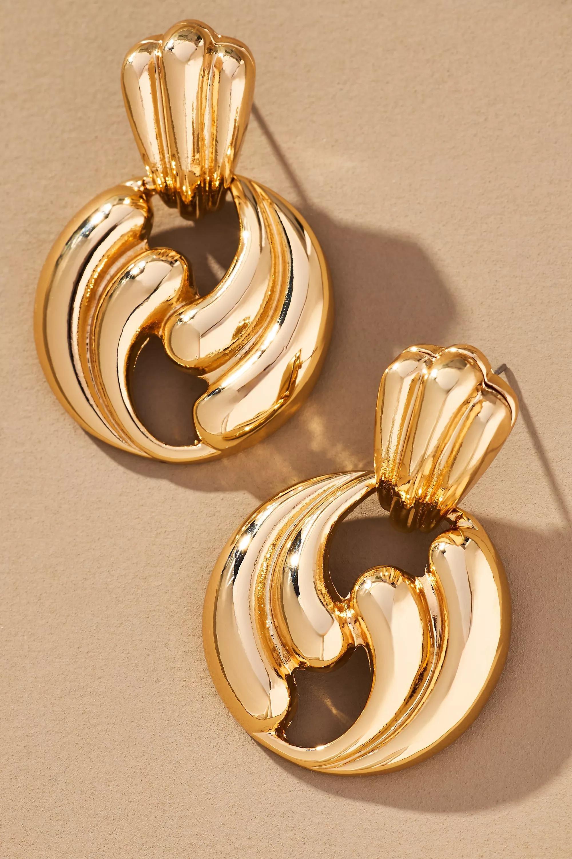 Anthropologie Earrings, Gold, A501_0070, large image number 0