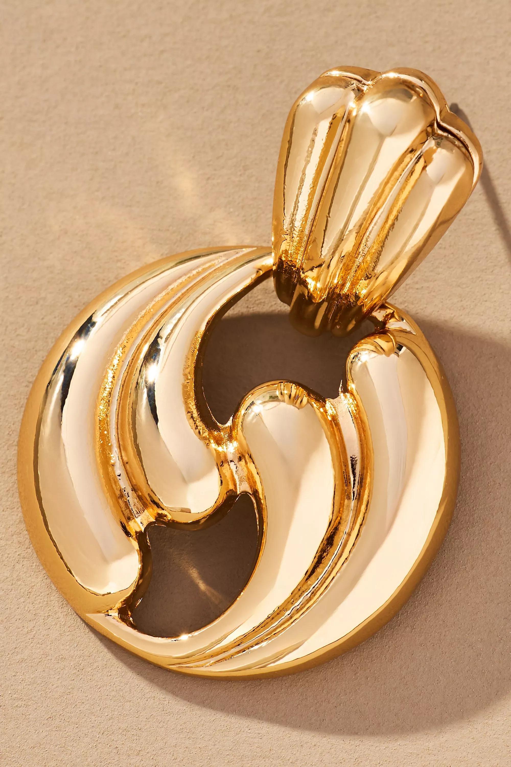 Anthropologie Earrings, Gold, A501_0070, large image number 1